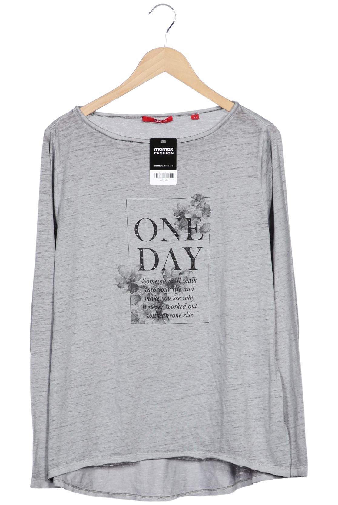 

s.Oliver Damen Langarmshirt, grau, Gr. 42