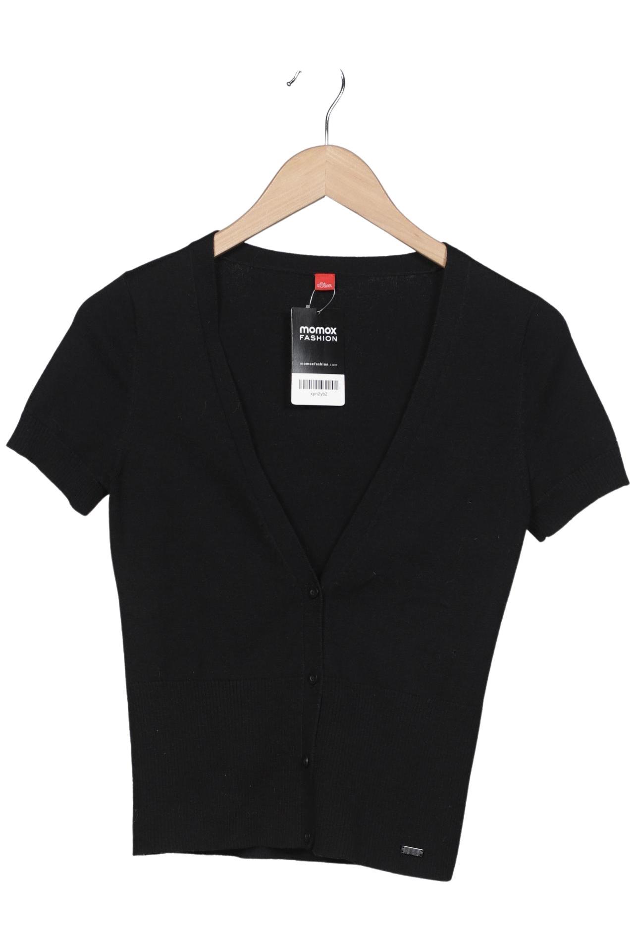 

s.Oliver Damen Strickjacke, schwarz, Gr. 36