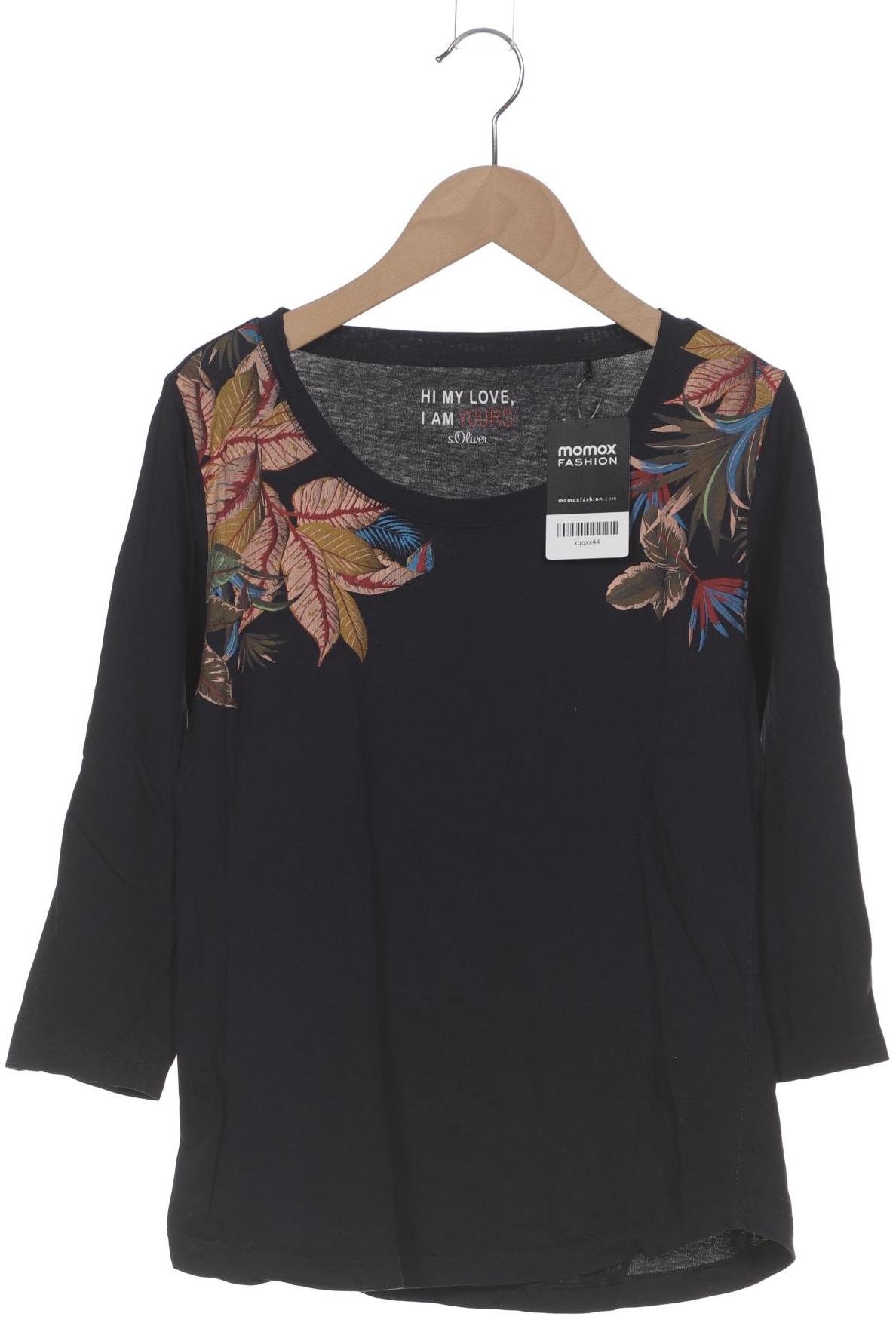 

s.Oliver Damen Langarmshirt, marineblau, Gr. 34