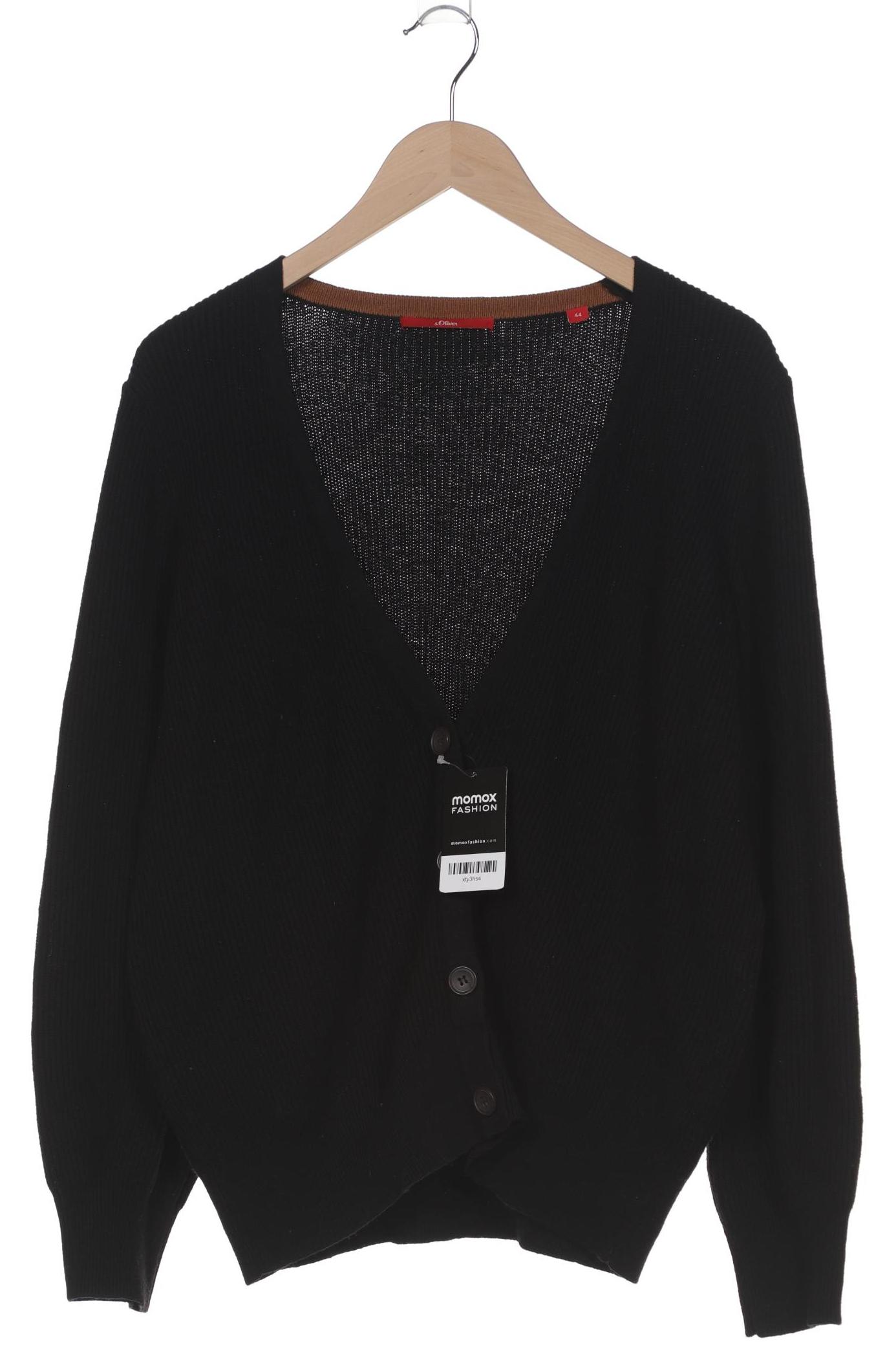 

s.Oliver Damen Strickjacke, schwarz, Gr. 44