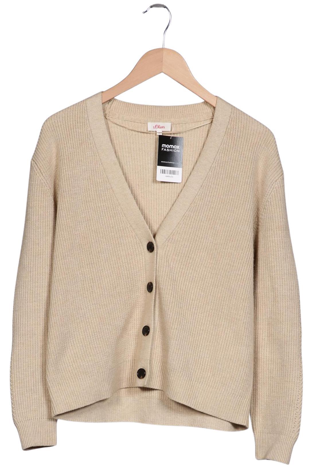 

s.Oliver Damen Strickjacke, beige, Gr. 36