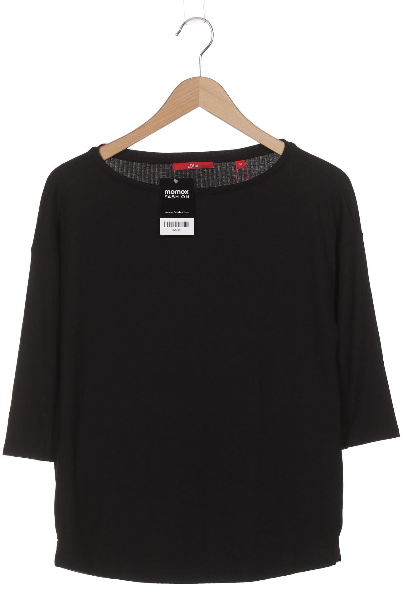 

s.Oliver Damen Langarmshirt, schwarz, Gr. 34