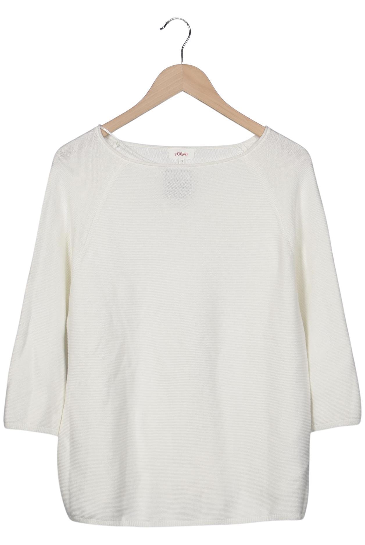 

s.Oliver Damen Pullover, weiß, Gr. 38