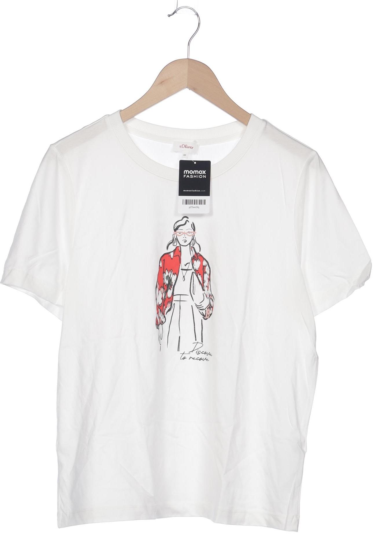 

s.Oliver Damen T-Shirt, weiß, Gr. 40