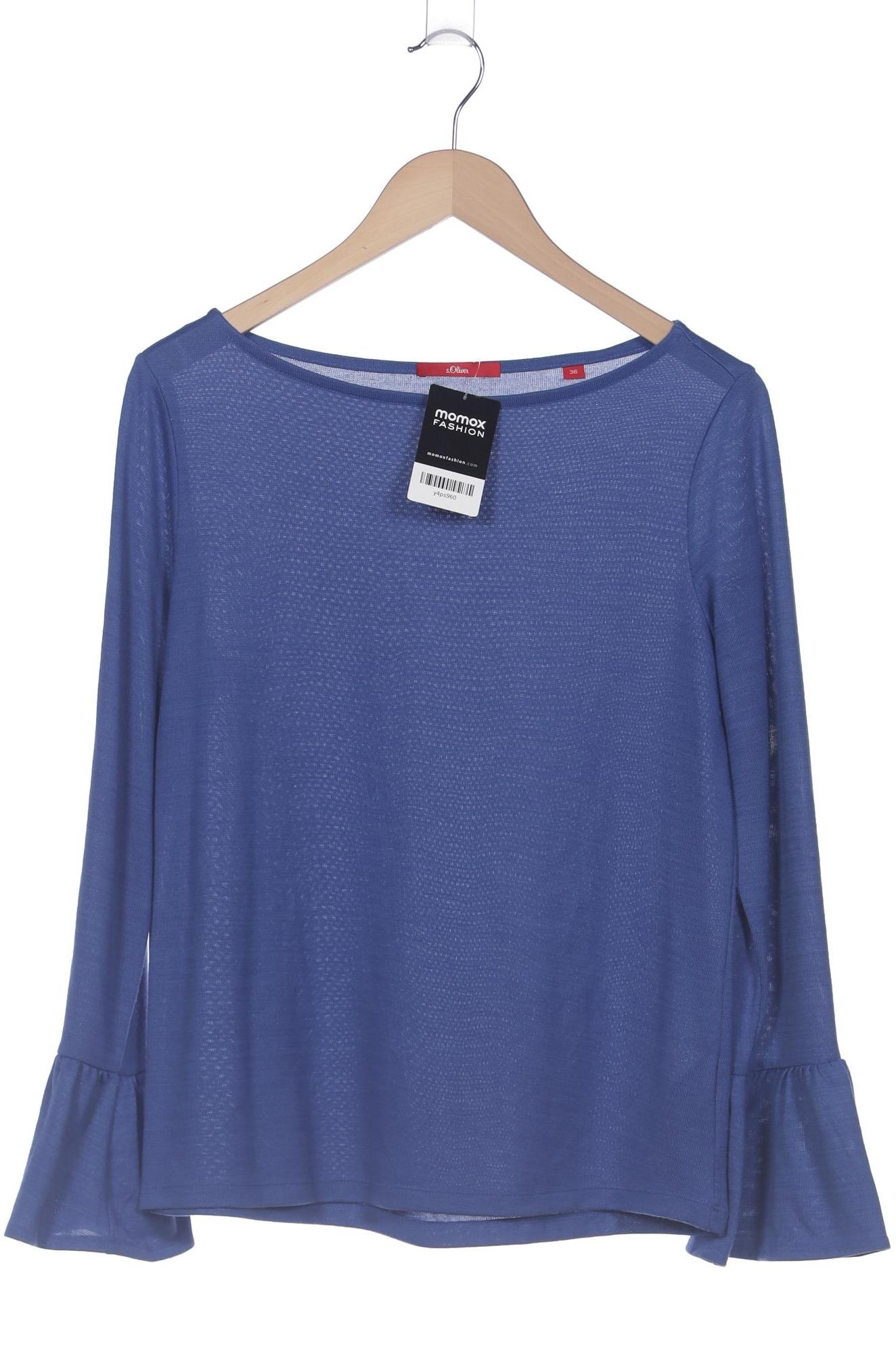 

s.Oliver Damen Langarmshirt, blau, Gr. 36