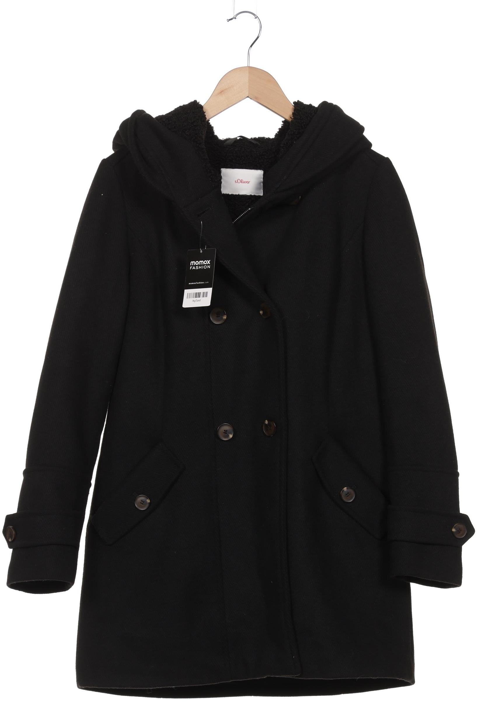 

s.Oliver Damen Mantel, schwarz, Gr. 38