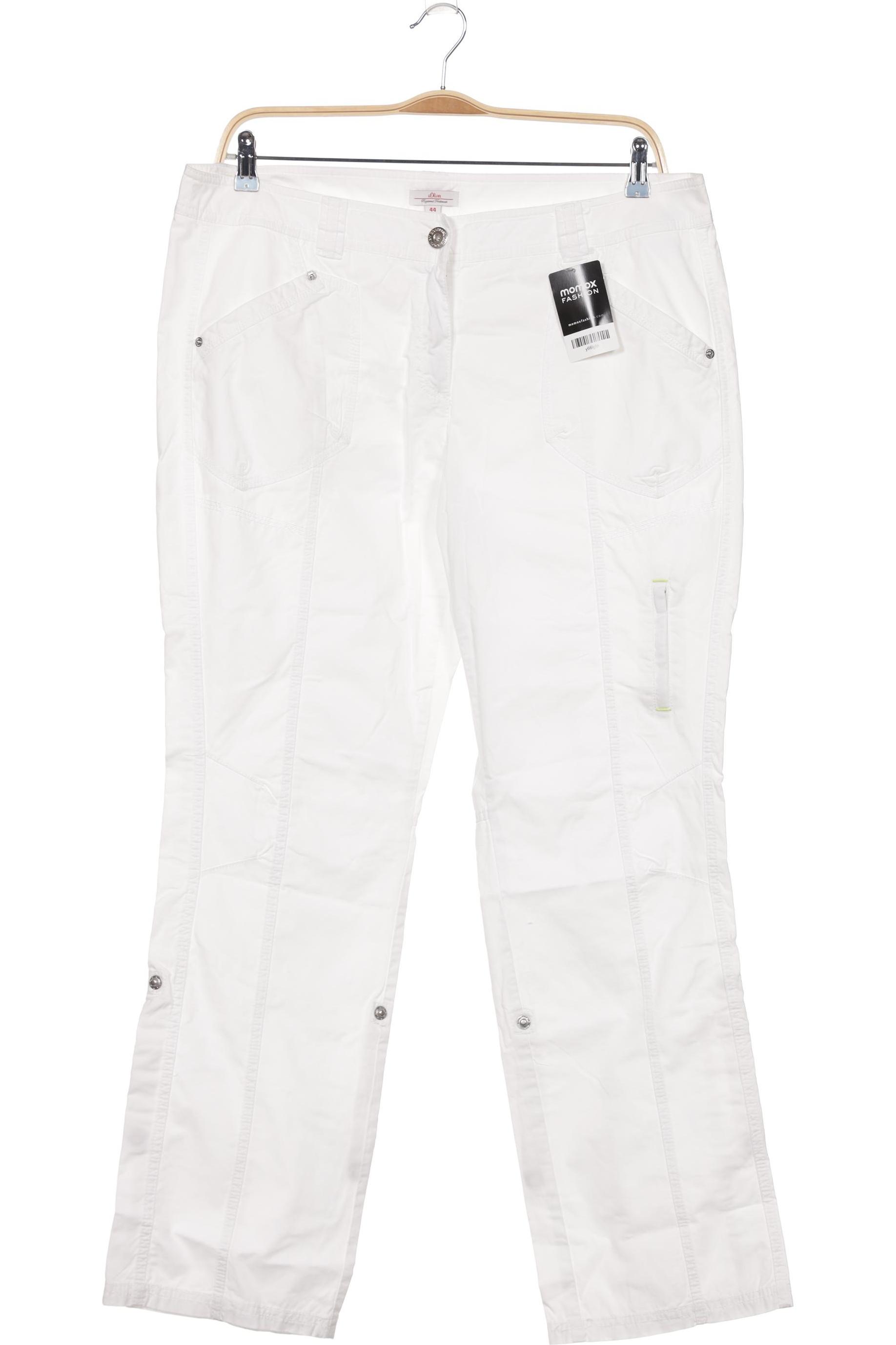 

s.Oliver Damen Stoffhose, weiß, Gr. 44