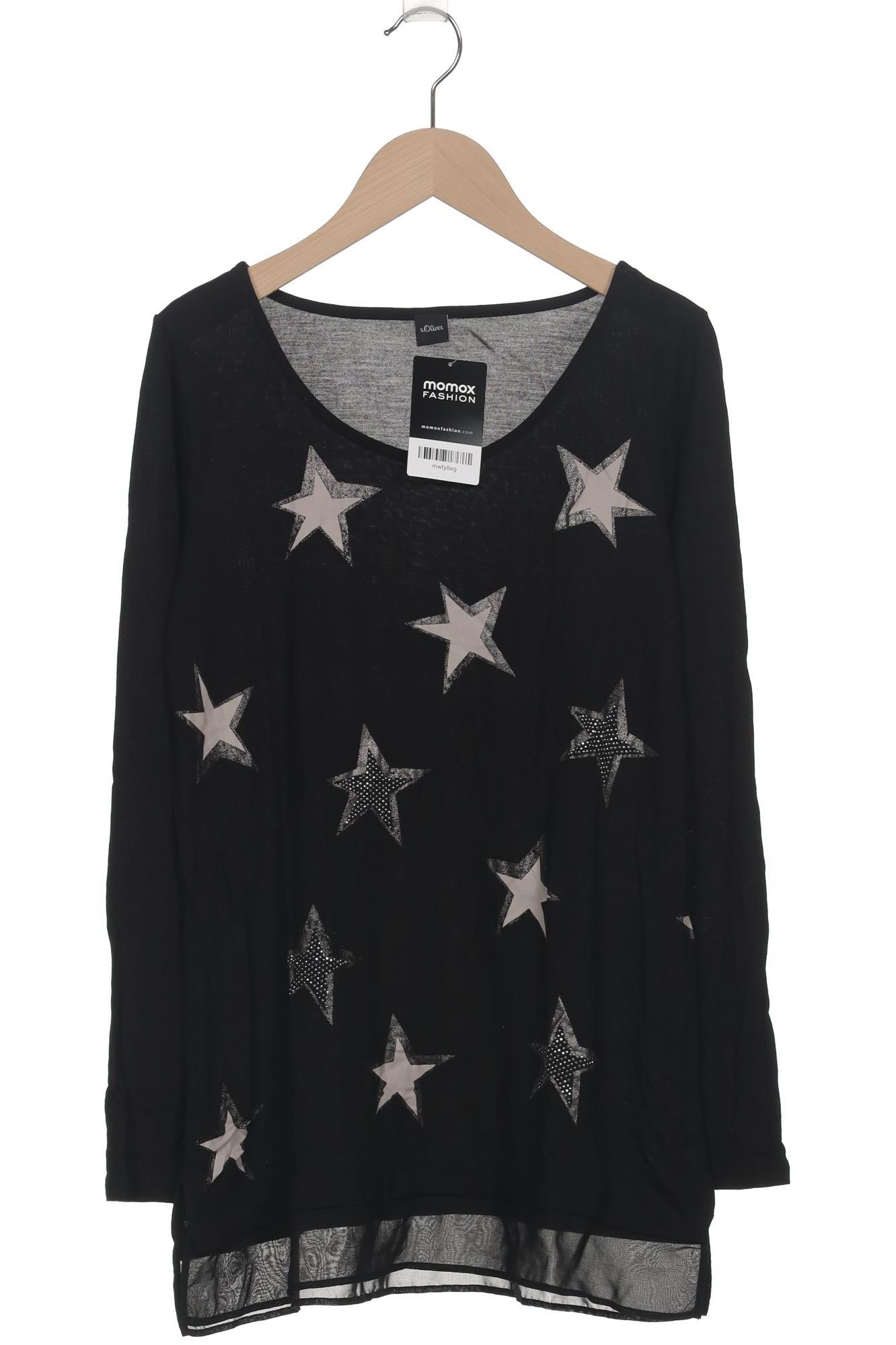 

s.Oliver Damen Langarmshirt, schwarz, Gr. 38