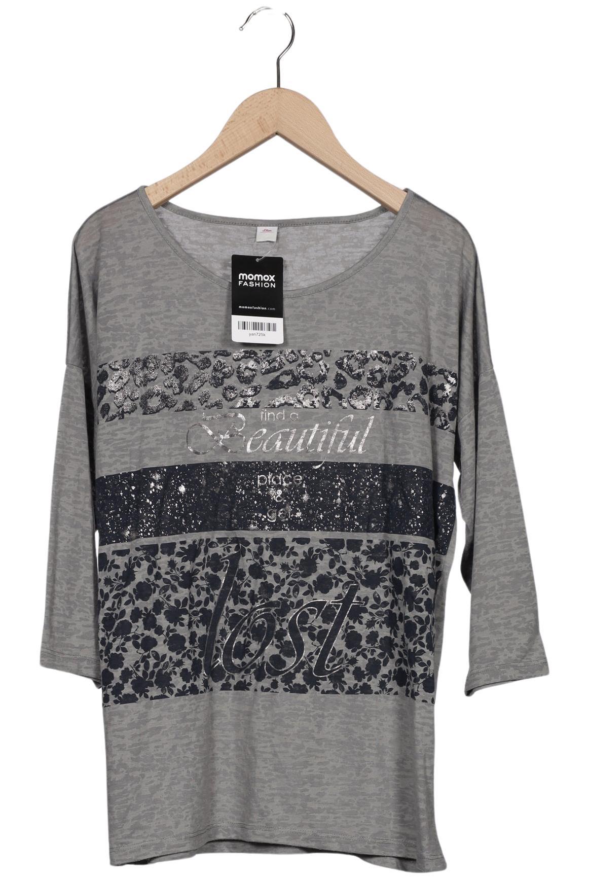 

s.Oliver Damen Langarmshirt, grau, Gr. 36