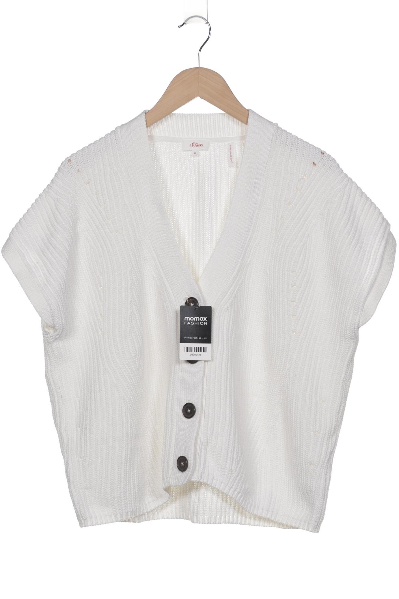 

s.Oliver Damen Strickjacke, weiß, Gr. 38