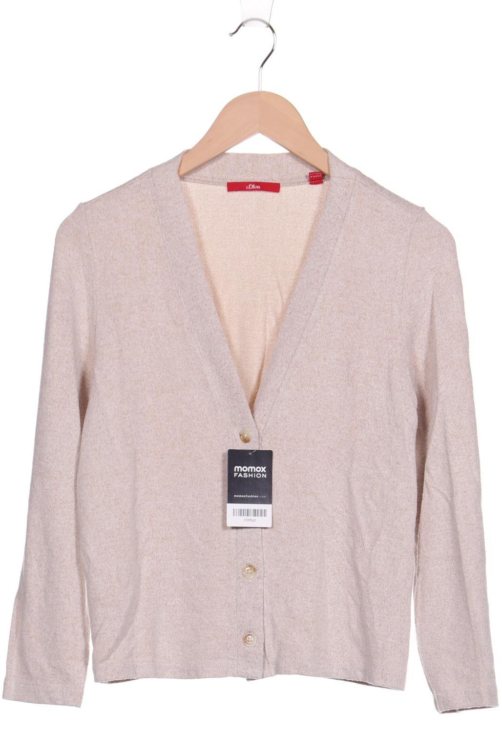 

s.Oliver Damen Strickjacke, beige, Gr. 36