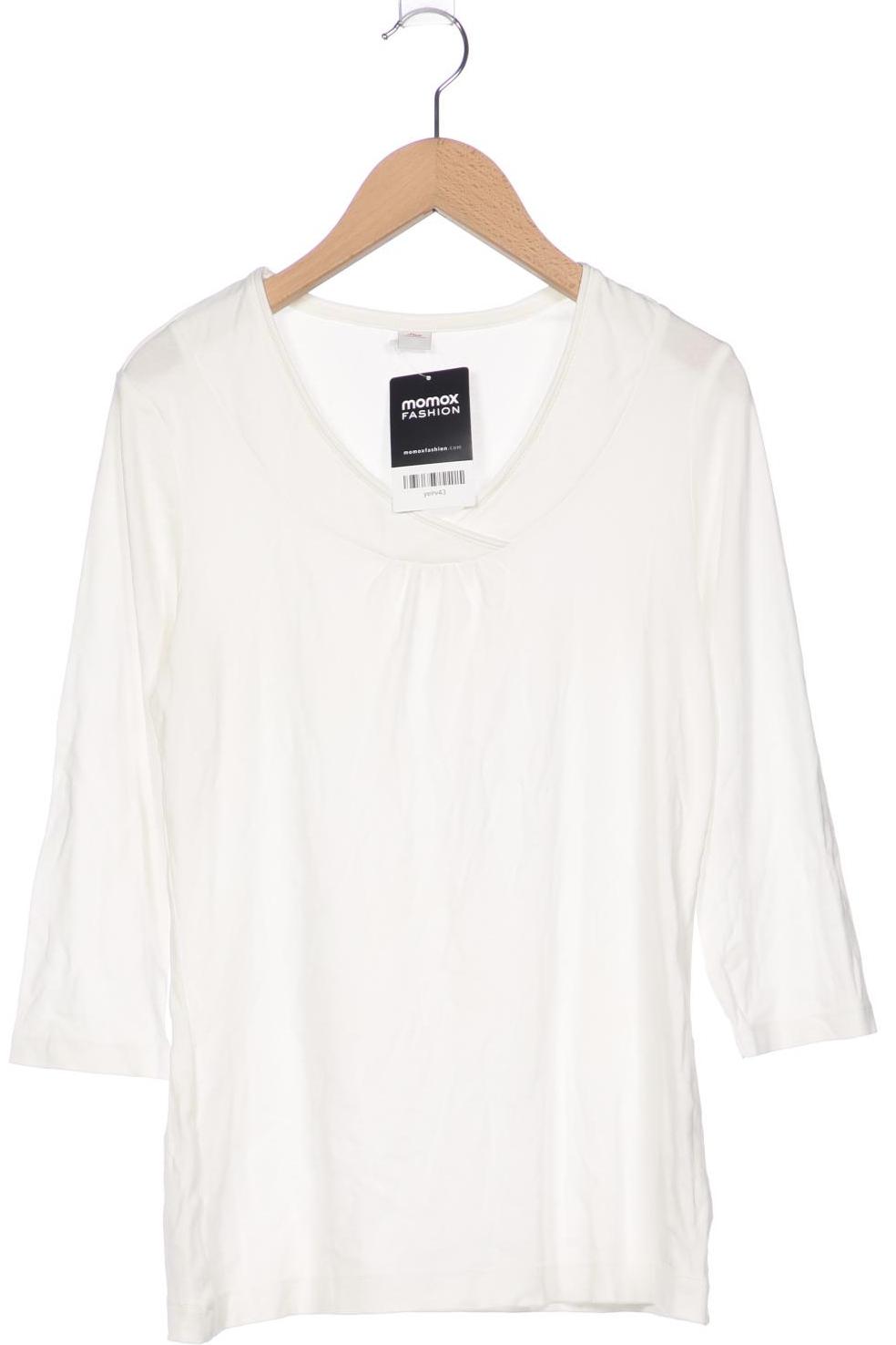 

s.Oliver Damen Langarmshirt, weiß, Gr. 38
