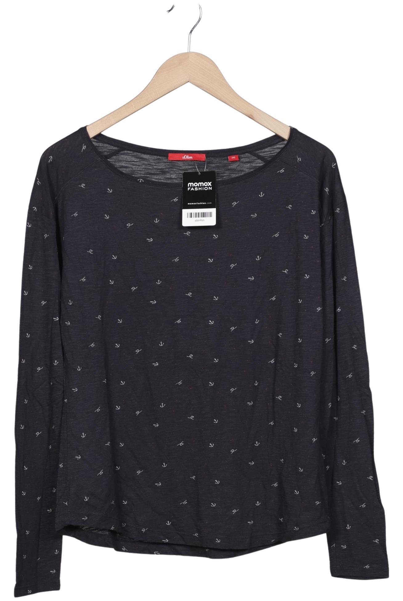 

s.Oliver Damen Langarmshirt, marineblau, Gr. 36