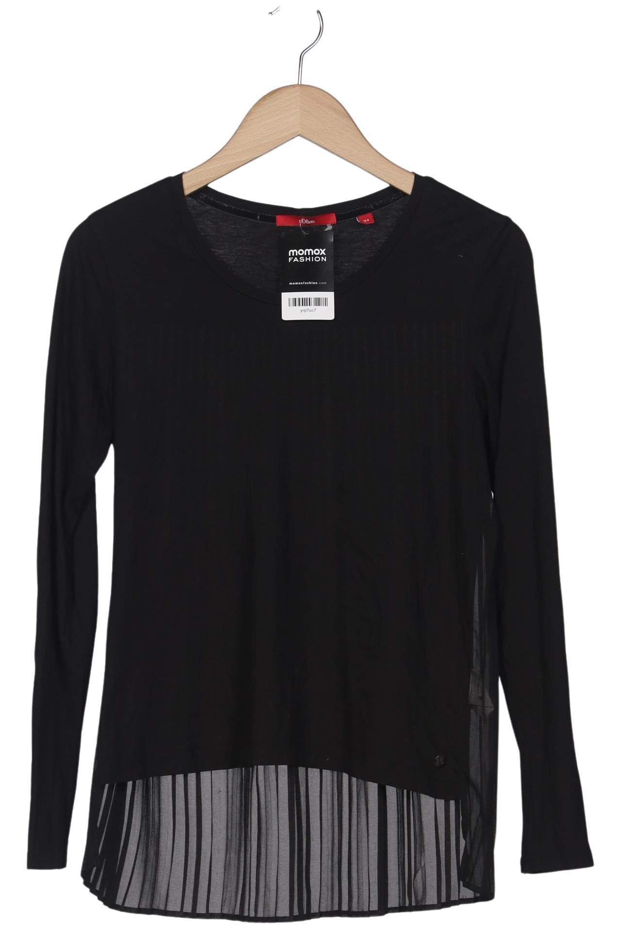 

s.Oliver Damen Langarmshirt, schwarz, Gr. 34