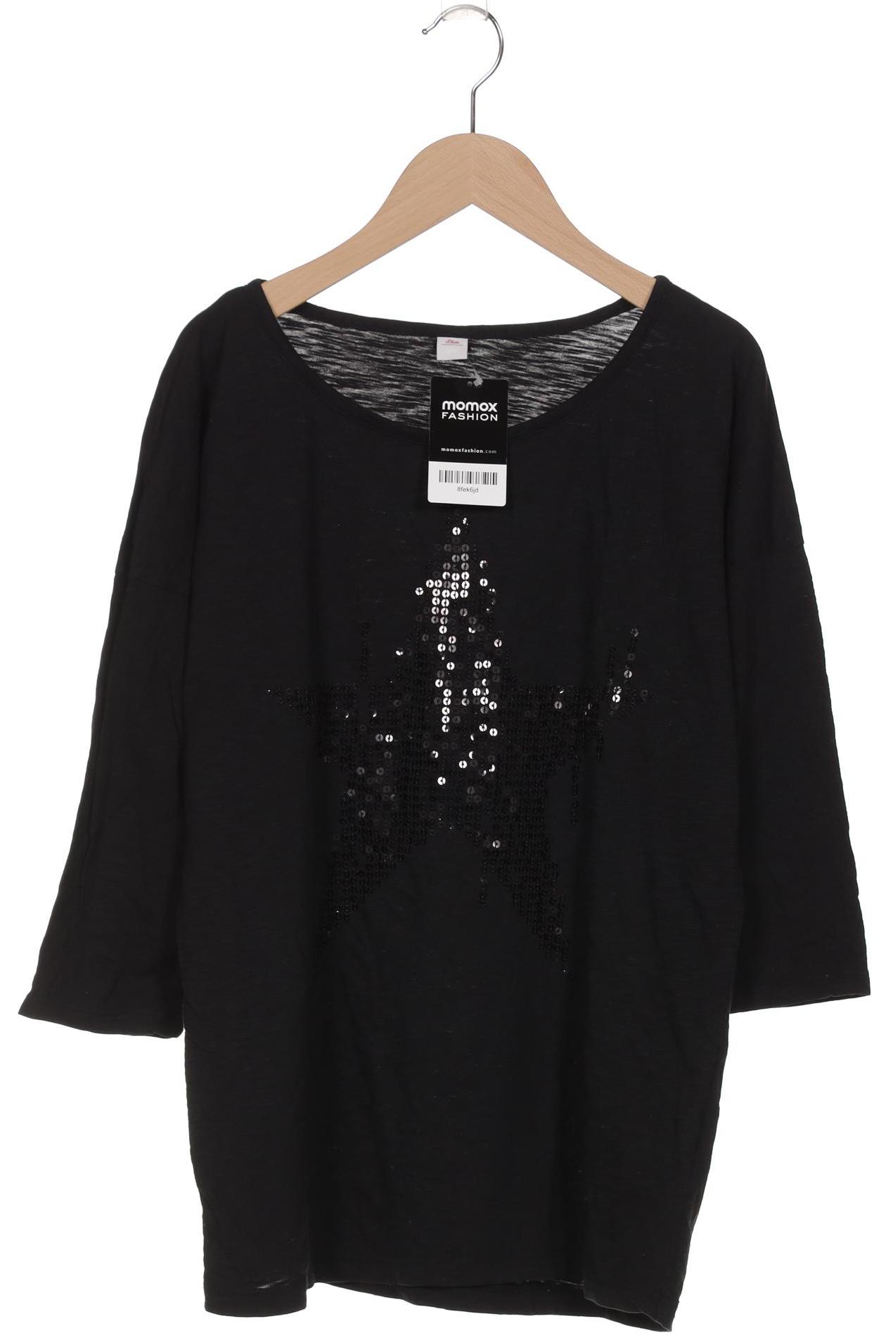 

s.Oliver Damen Langarmshirt, schwarz, Gr. 38