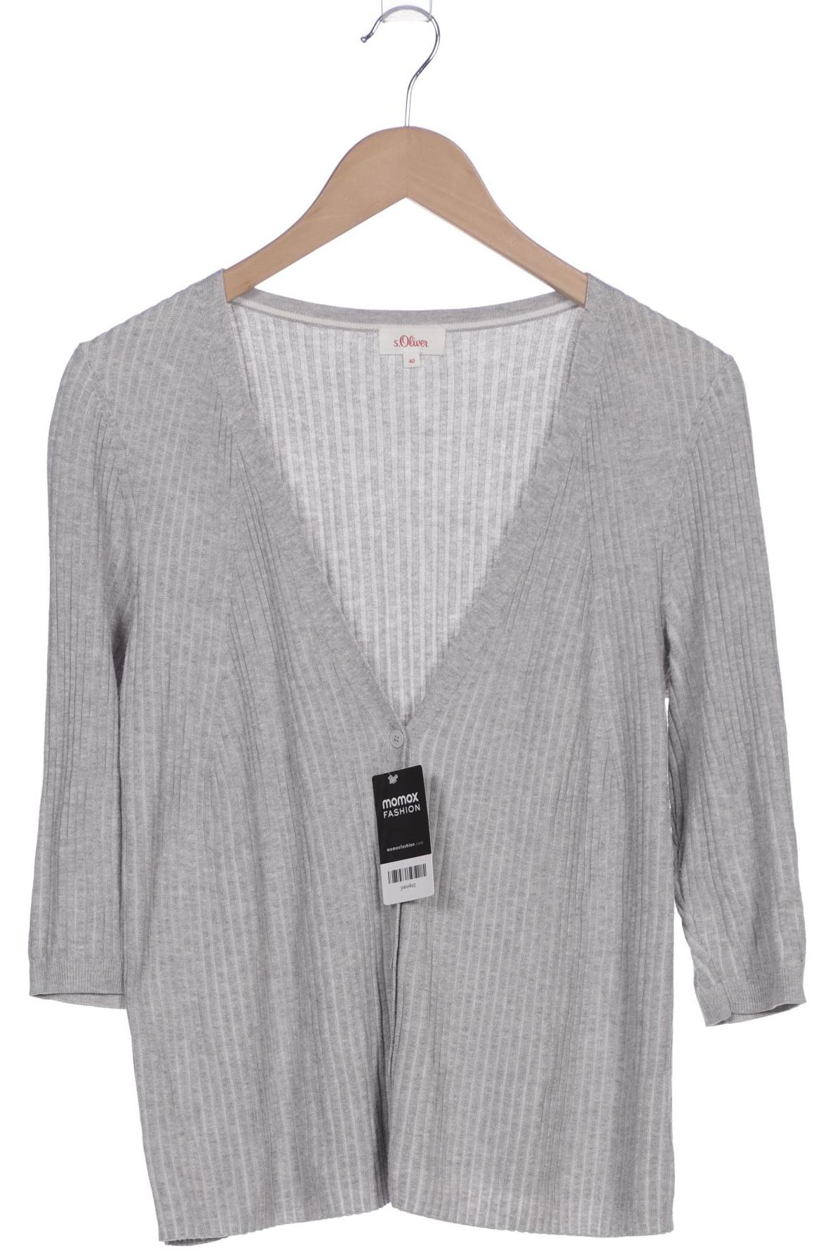

s.Oliver Damen Strickjacke, grau, Gr. 40