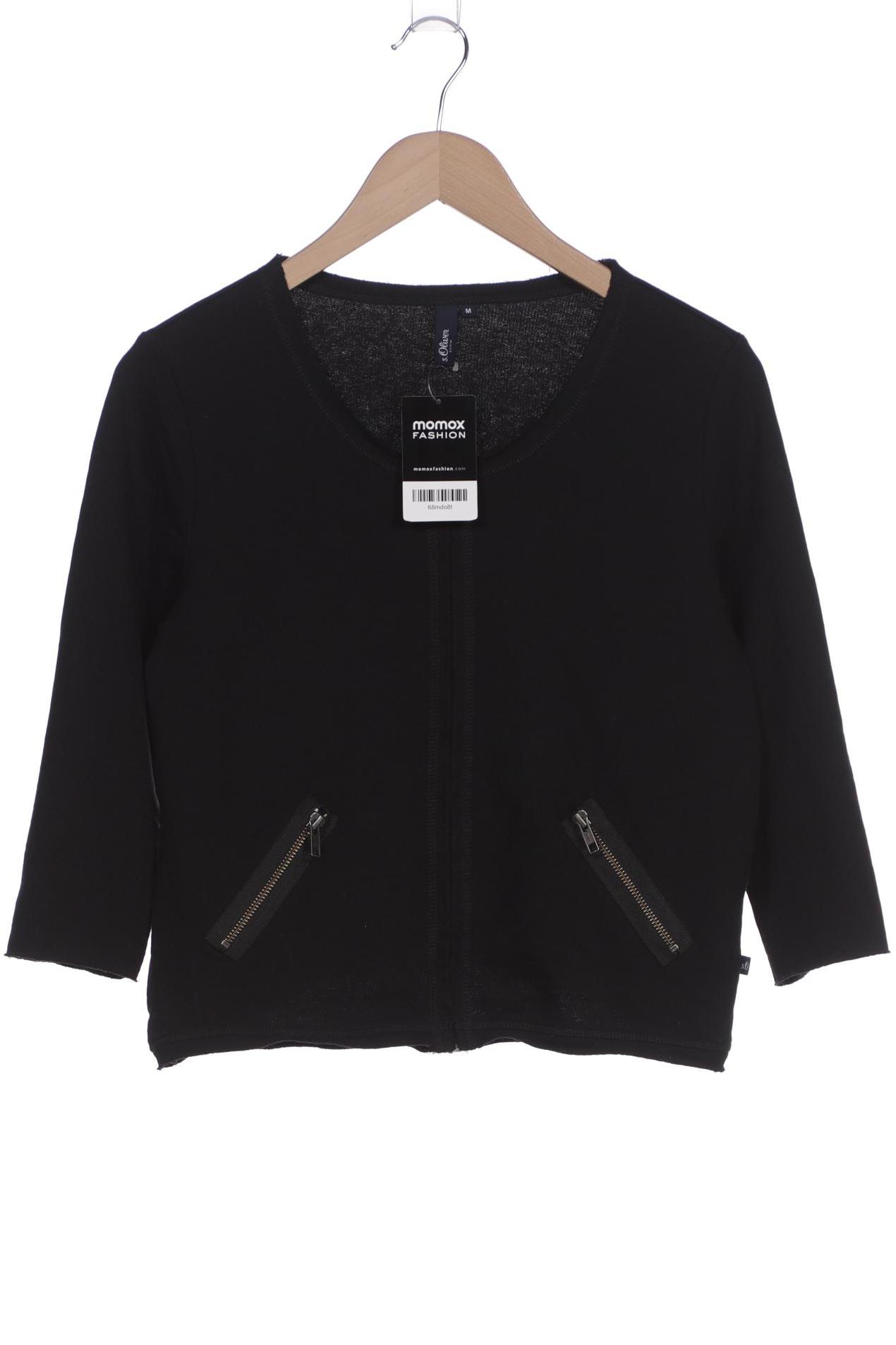 

s.Oliver Damen Strickjacke, schwarz, Gr. 38