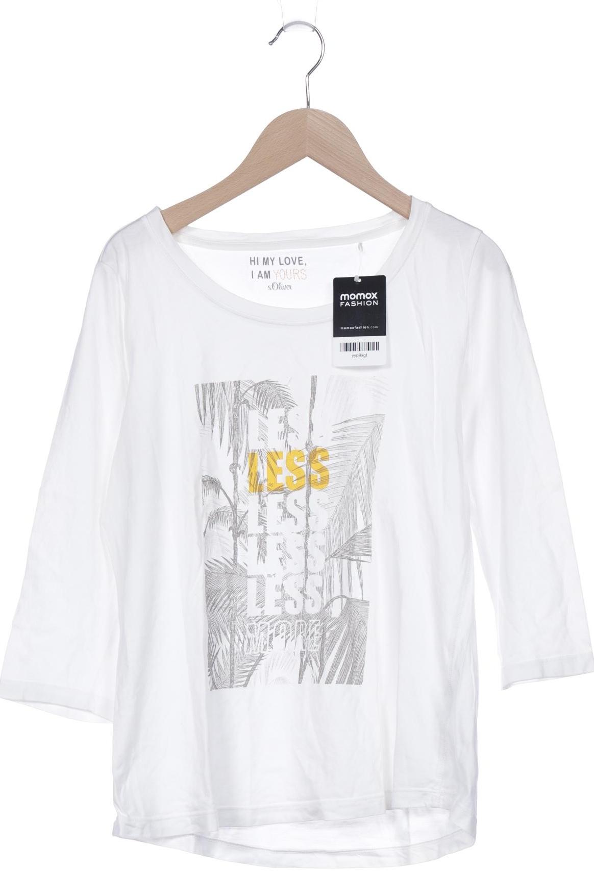 

s.Oliver Damen Langarmshirt, weiß, Gr. 38