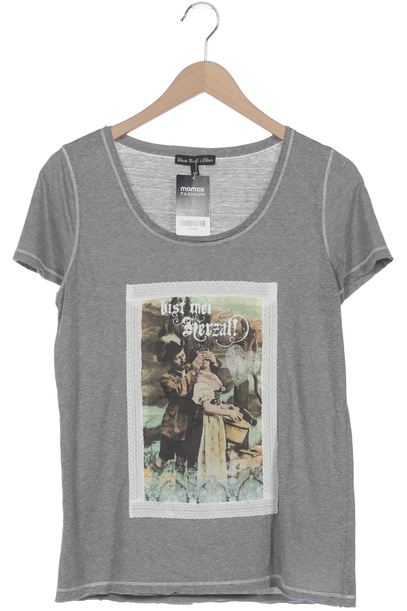 

s.Oliver Damen T-Shirt, grau, Gr. 40
