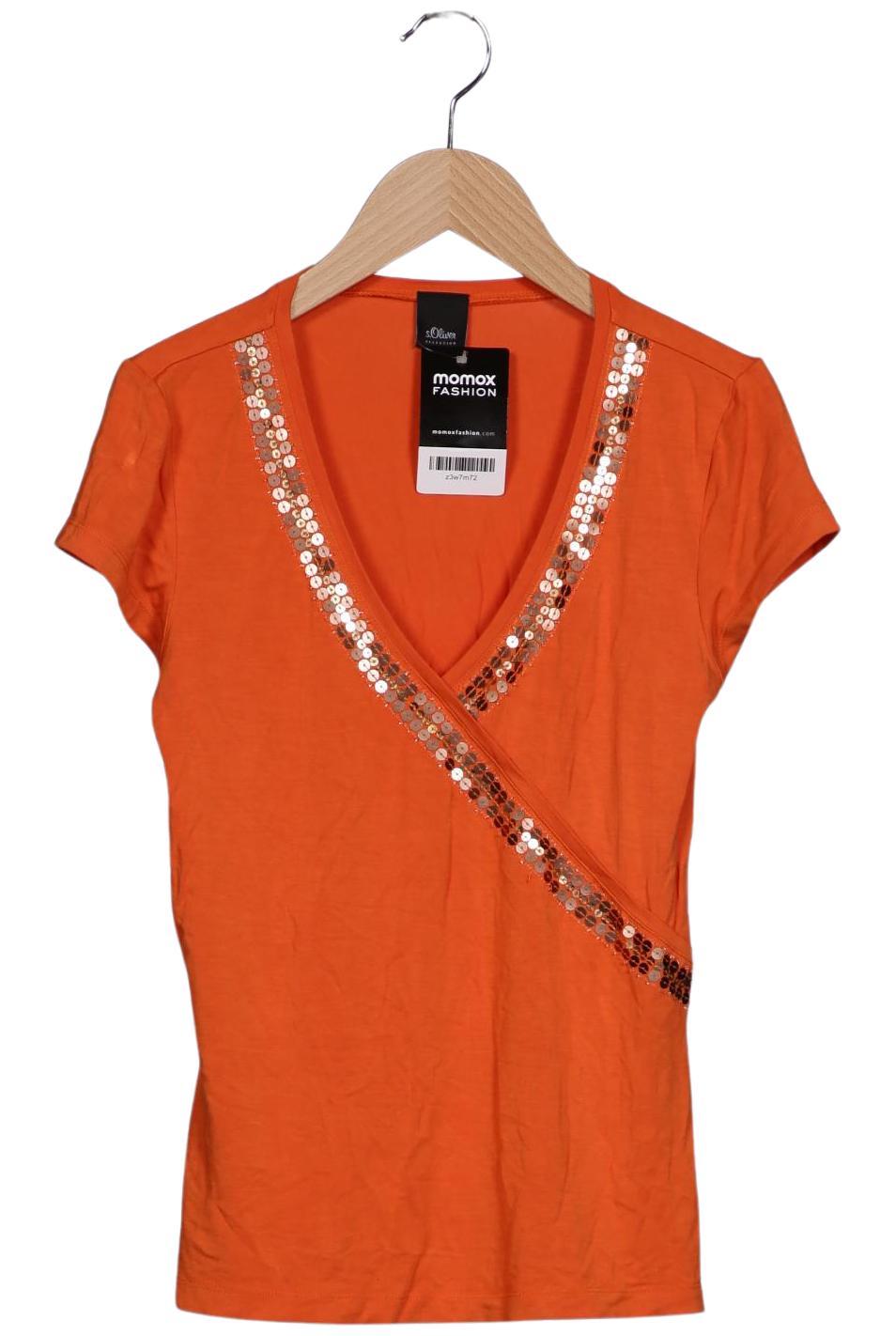 

s.Oliver Damen T-Shirt, orange, Gr. 34
