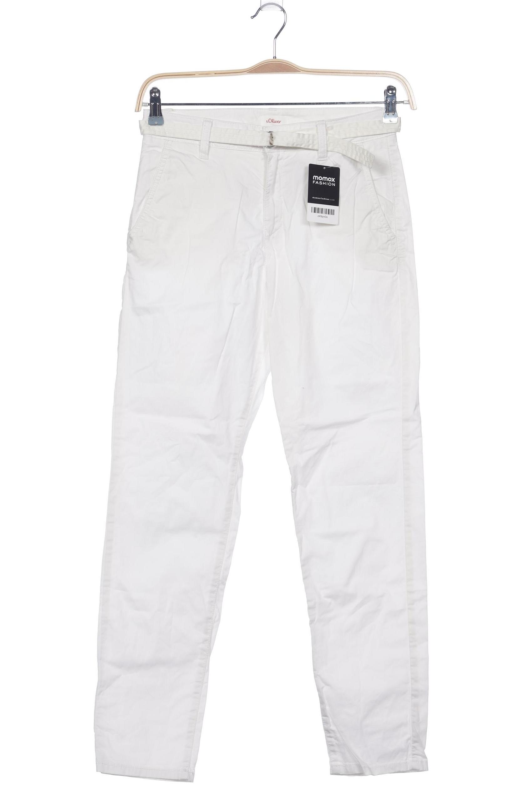

s.Oliver Damen Stoffhose, weiß, Gr. 34
