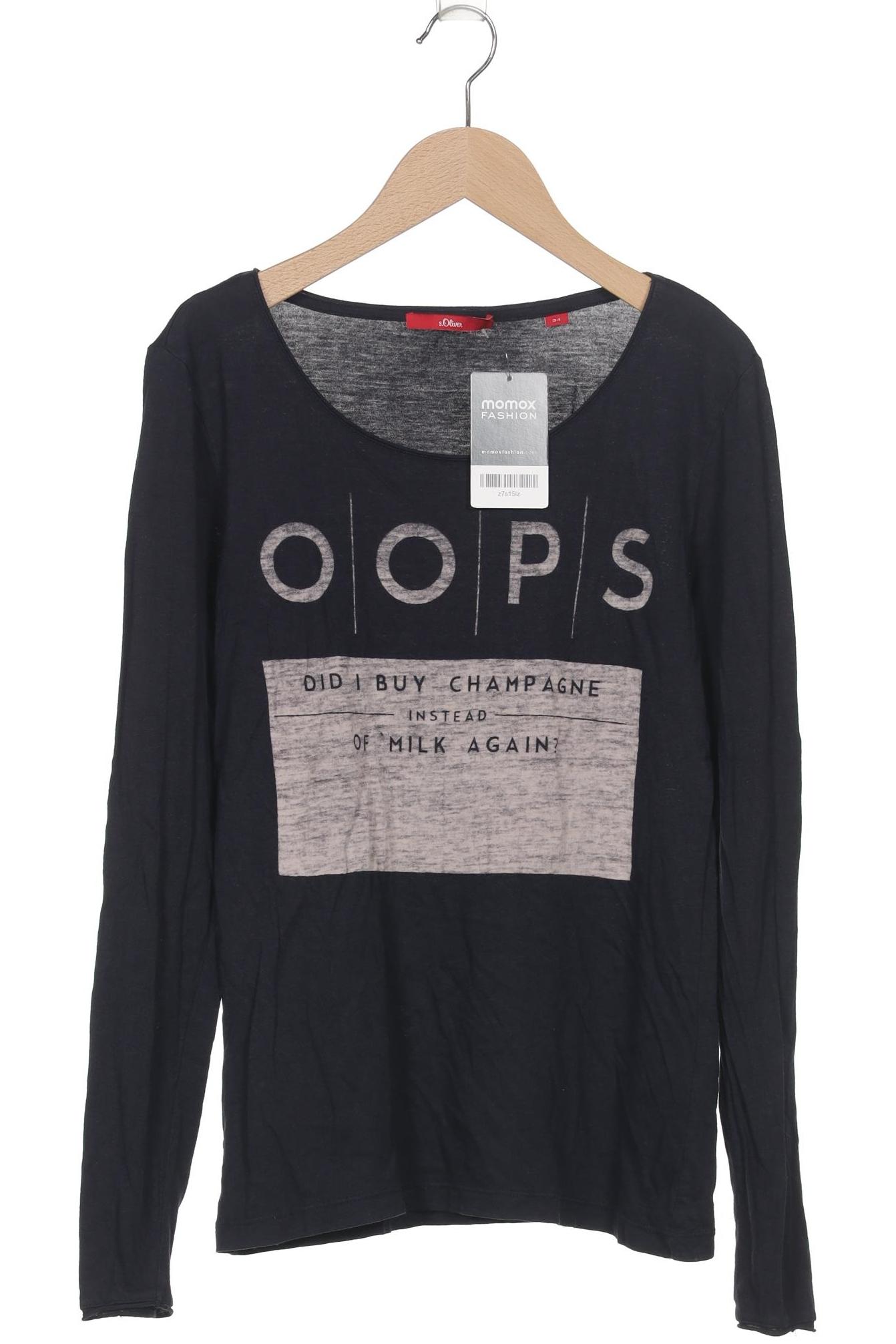 

s.Oliver Damen Langarmshirt, marineblau, Gr. 34