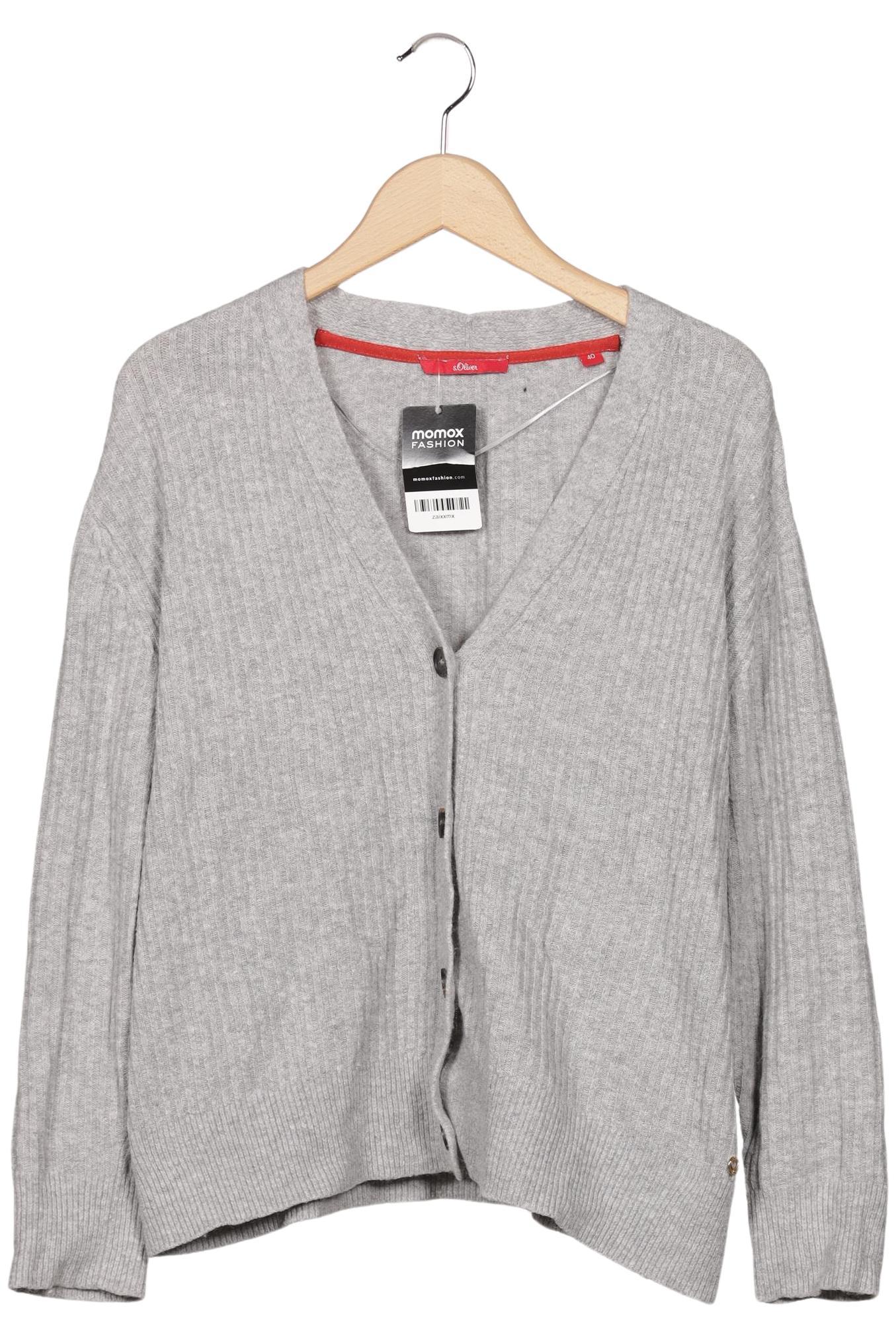 

s.Oliver Damen Strickjacke, grau, Gr. 40