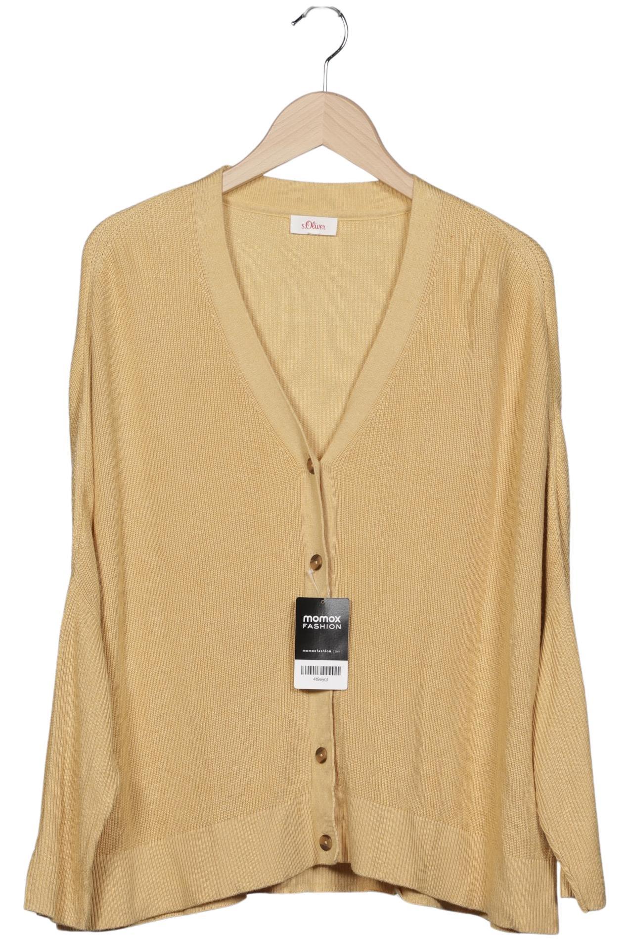 

s.Oliver Damen Strickjacke, gelb, Gr. 42