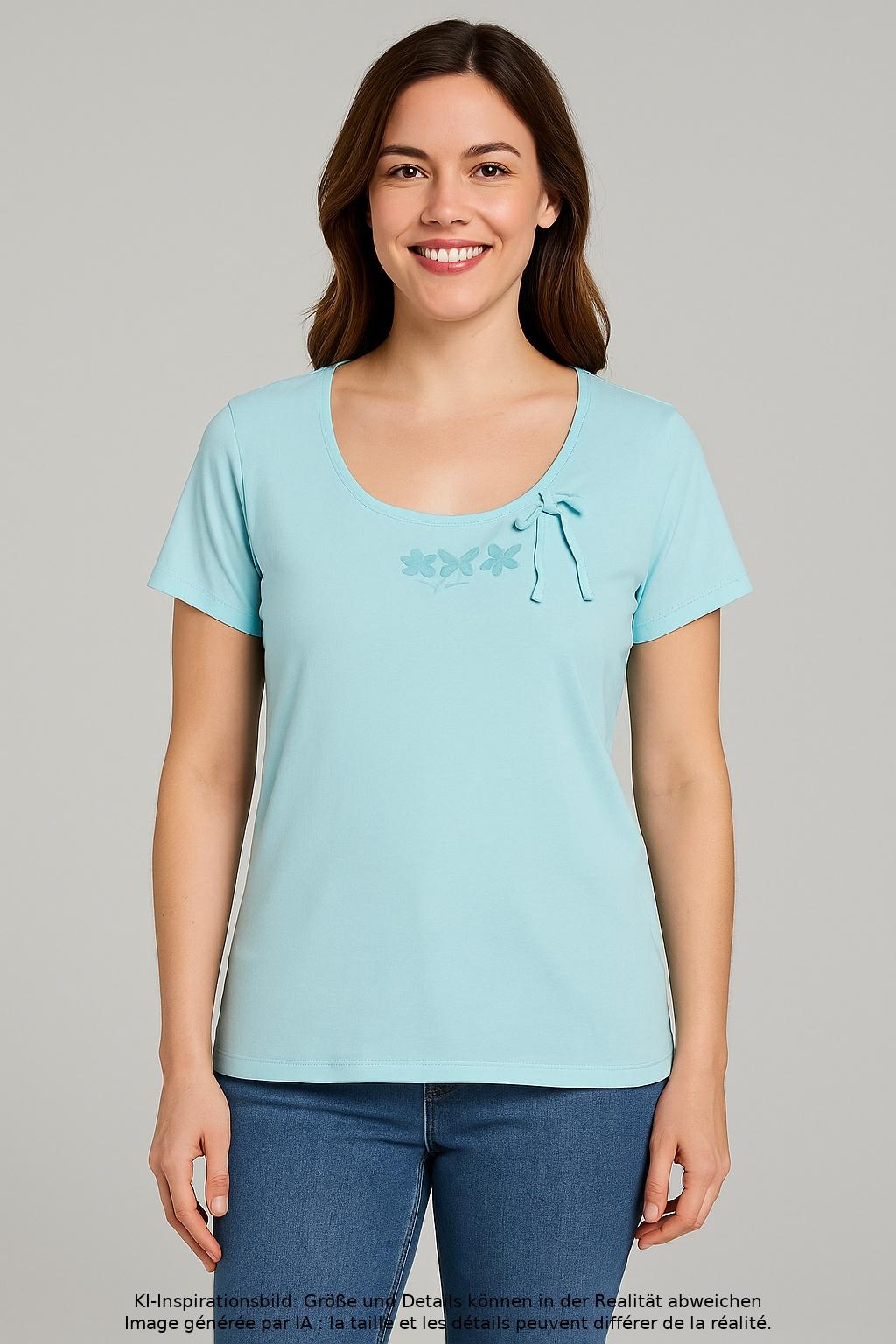 

s.Oliver Damen T-Shirt, hellblau, Gr. 44