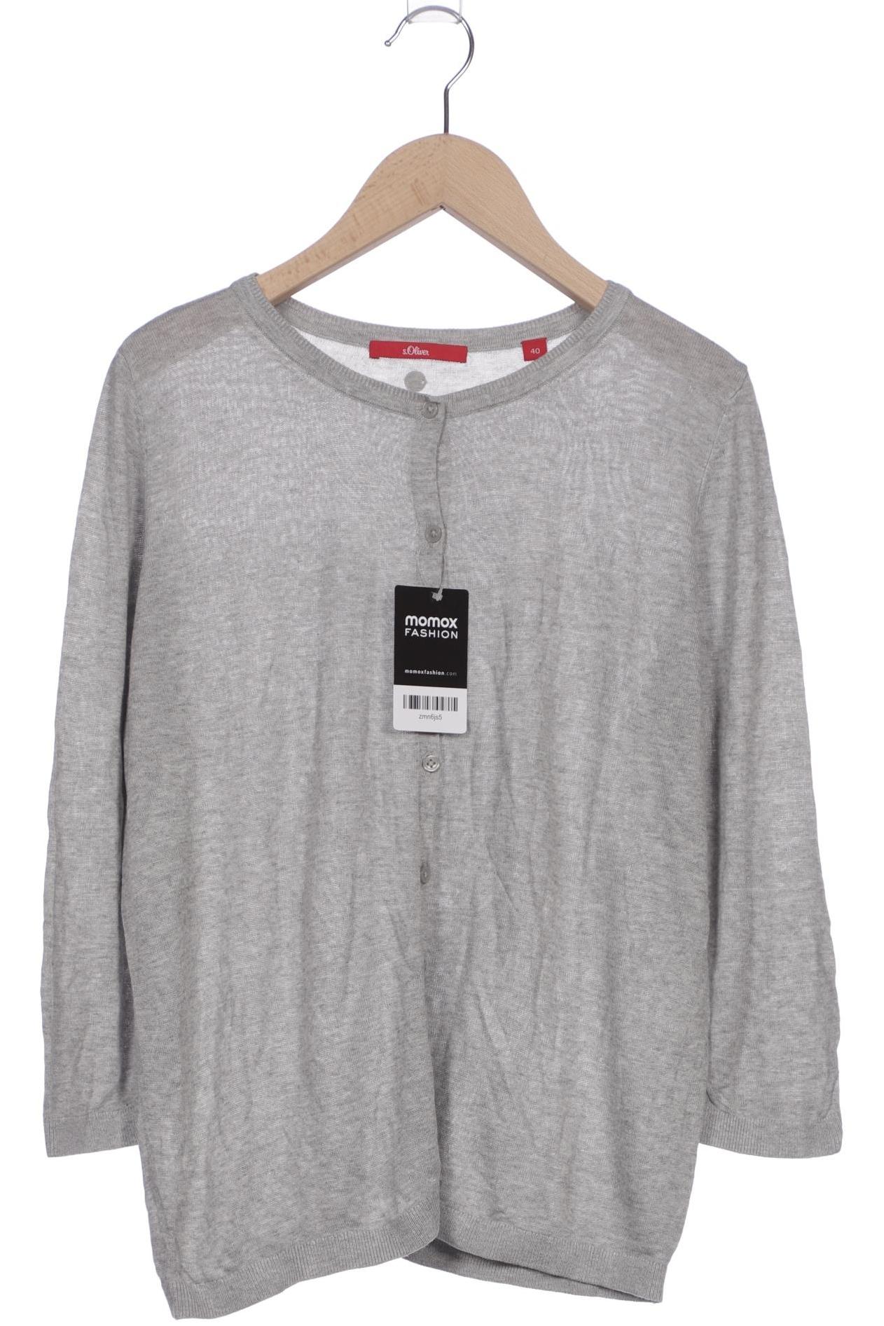 

s.Oliver Damen Strickjacke, grau, Gr. 40