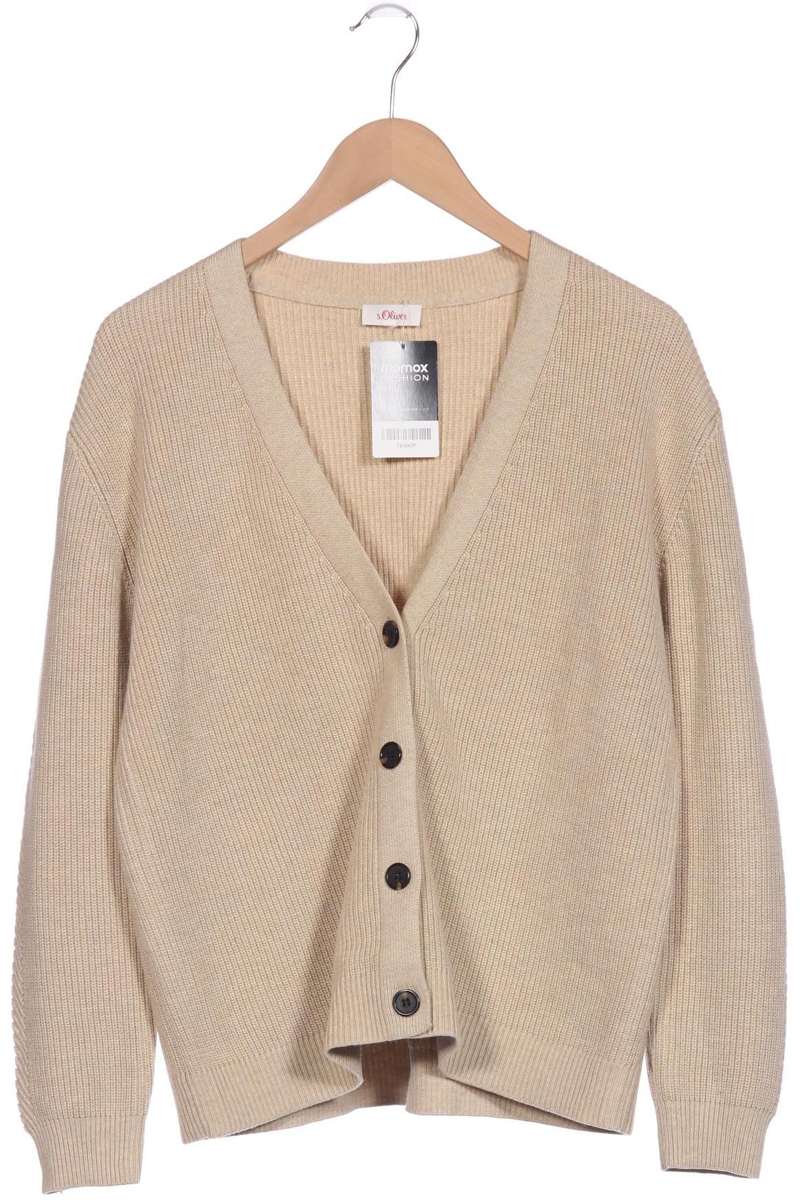 

s.Oliver Damen Strickjacke, beige, Gr. 44