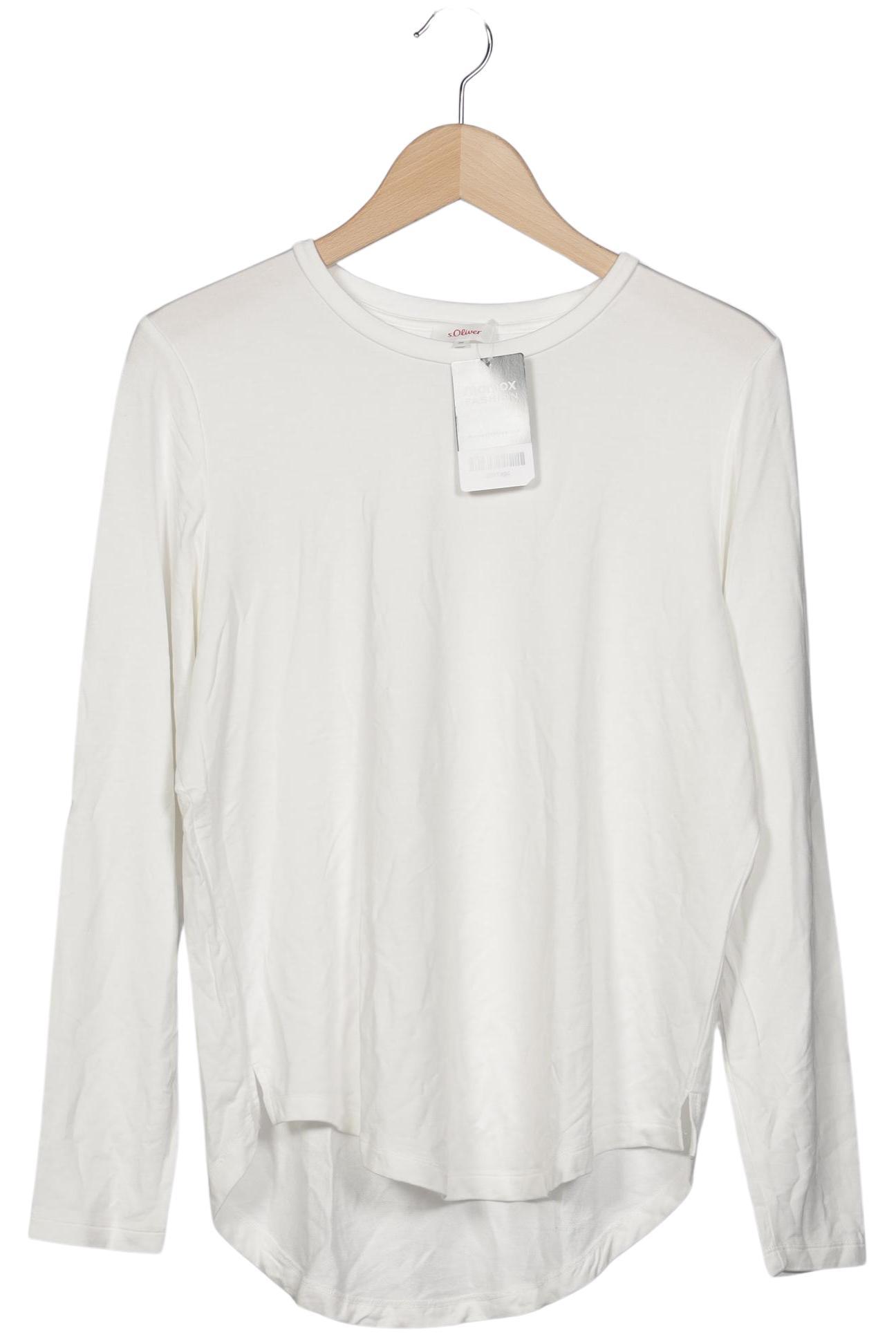 

s.Oliver Damen Langarmshirt, weiß, Gr. 38