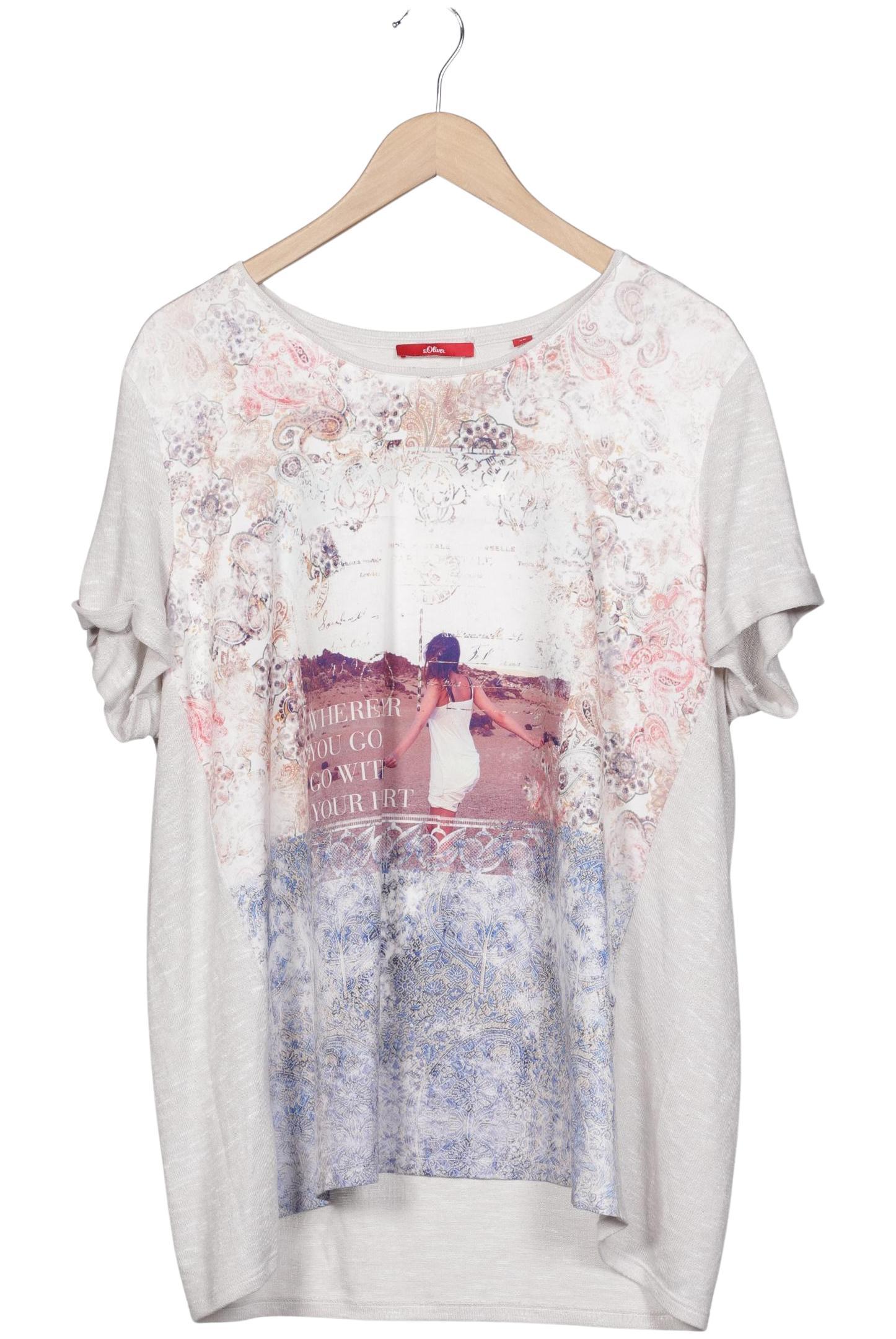 

s.Oliver Damen T-Shirt, cremeweiß, Gr. 46