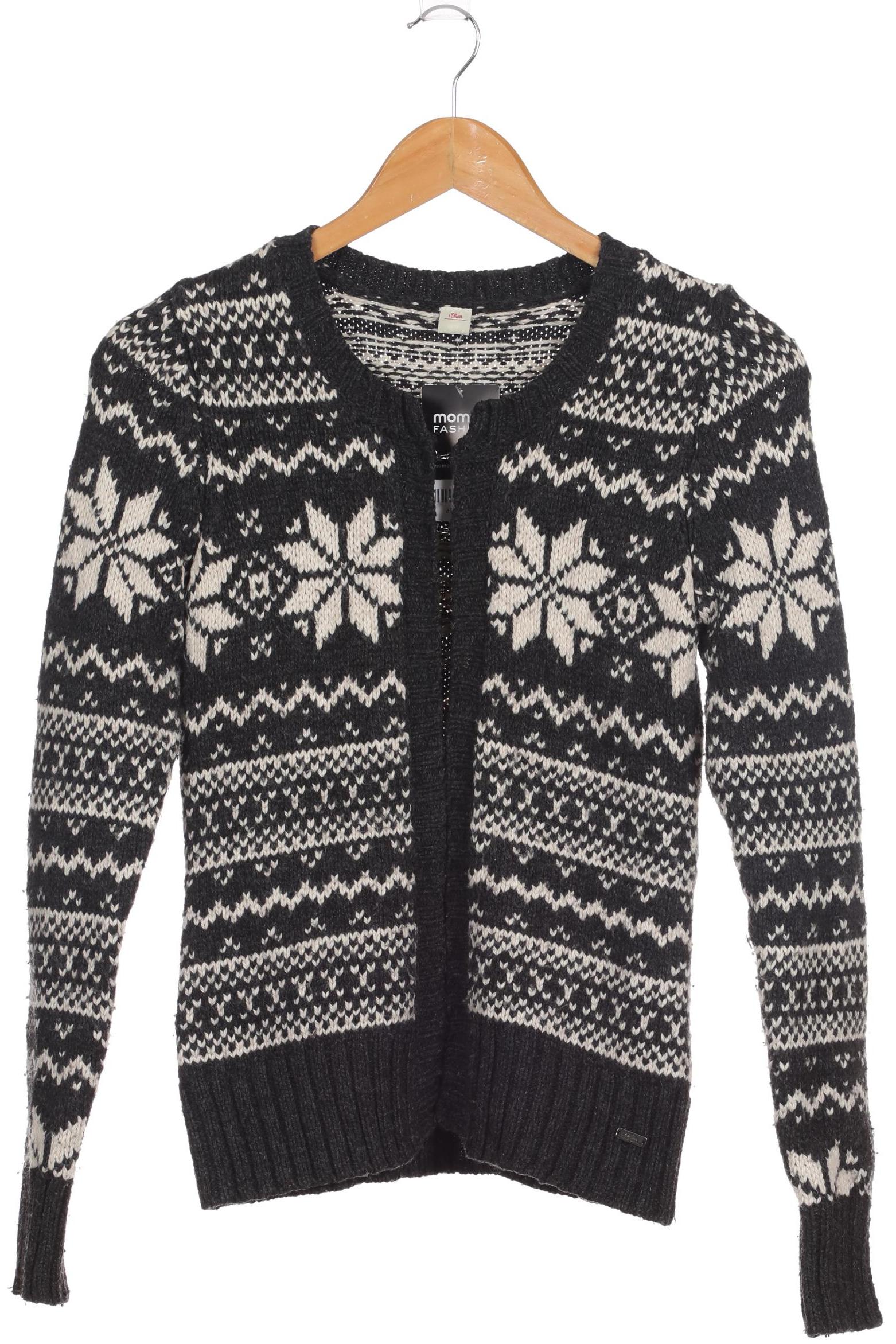 

s.Oliver Damen Strickjacke, grau, Gr. 34