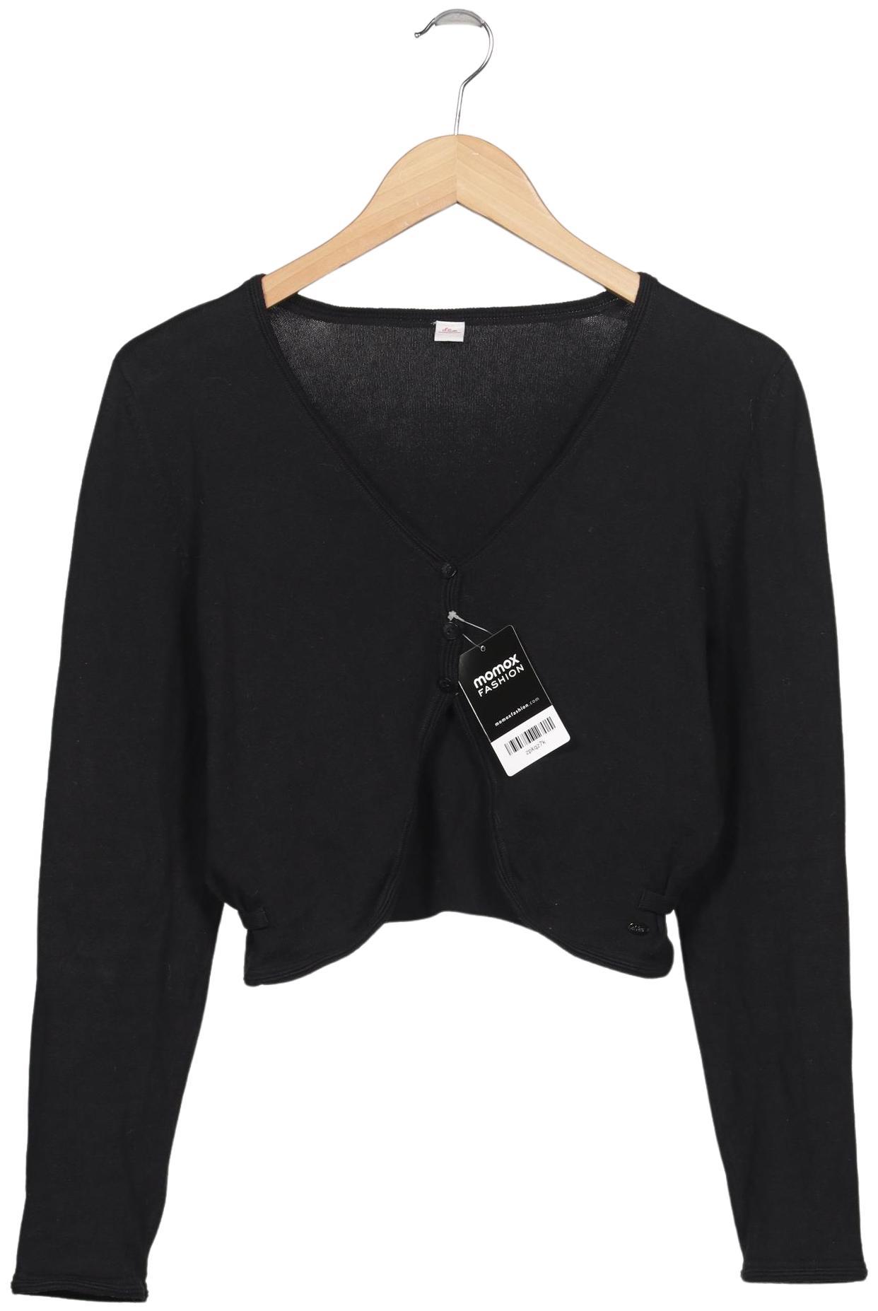 

s.Oliver Damen Strickjacke, schwarz, Gr. 42