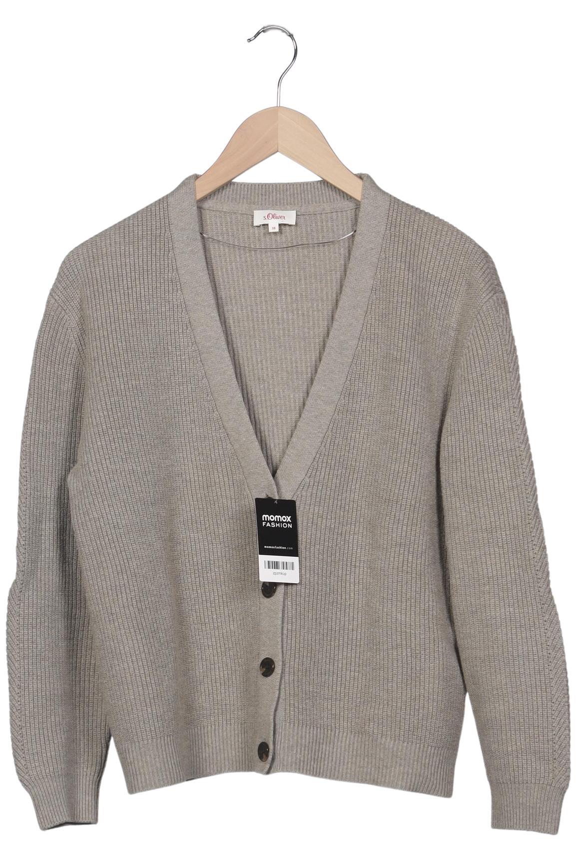 

s.Oliver Damen Strickjacke, grau, Gr. 38