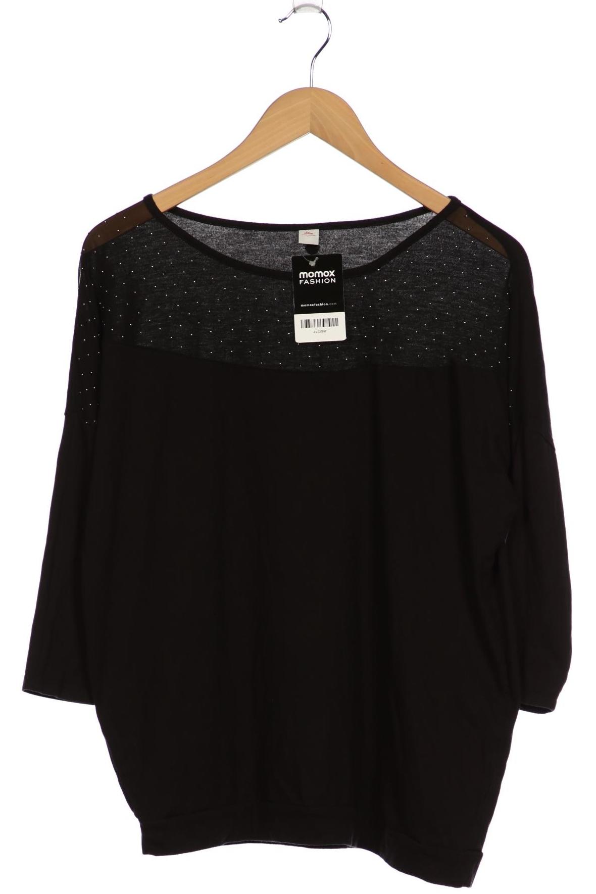 

s.Oliver Damen Langarmshirt, schwarz, Gr. 40