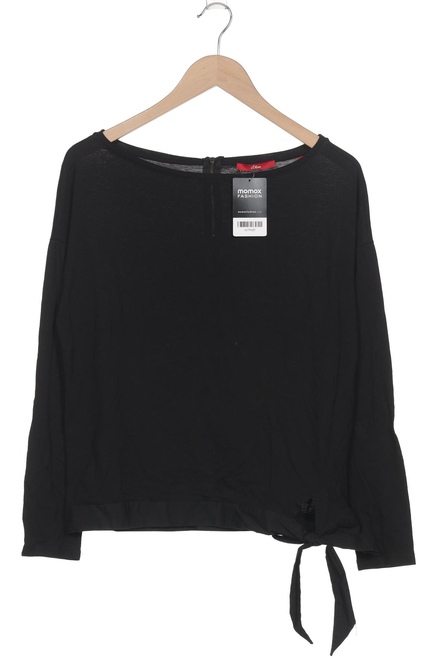 

s.Oliver Damen Langarmshirt, schwarz, Gr. 38