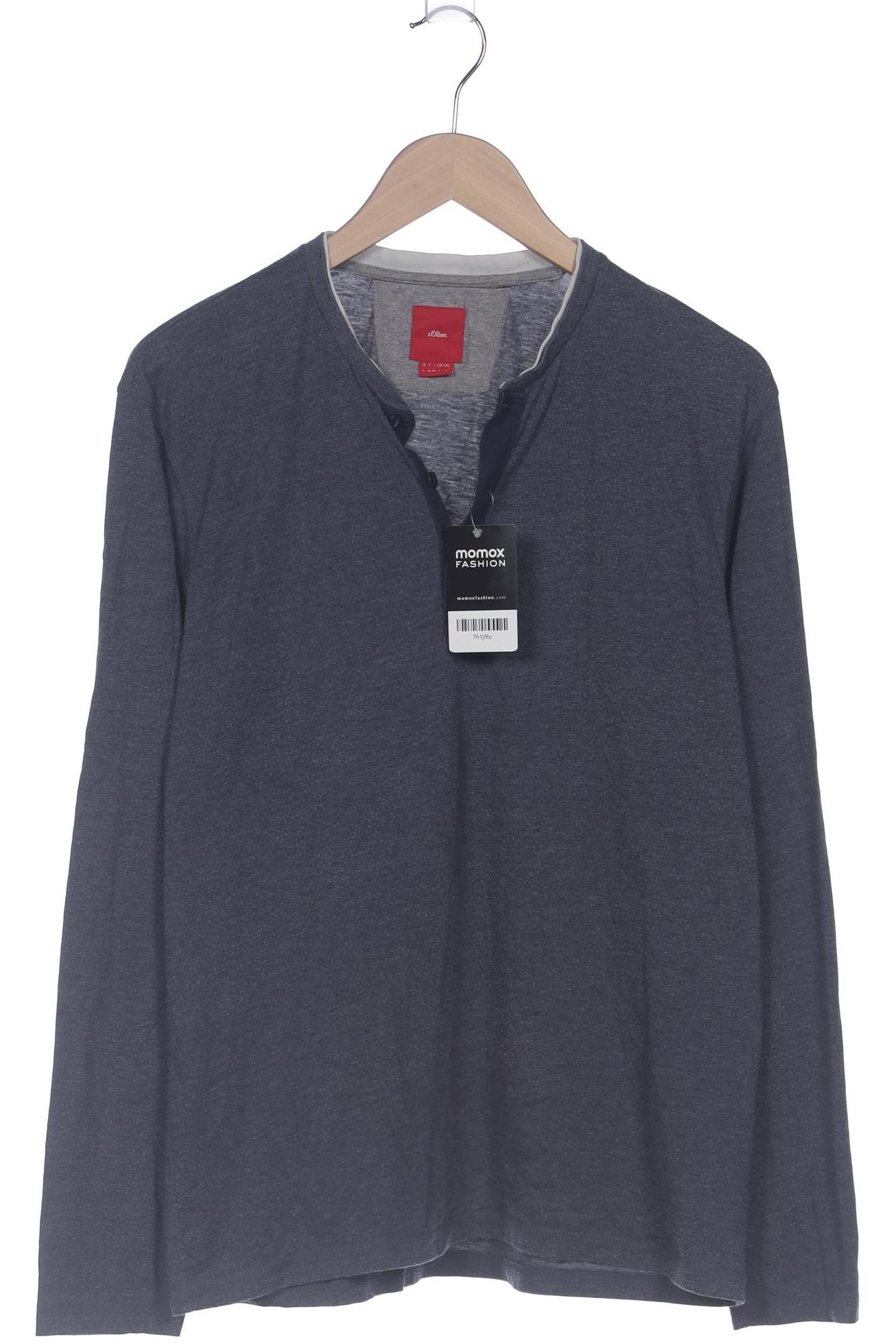 

s.Oliver Herren Langarmshirt, marineblau, Gr. 52