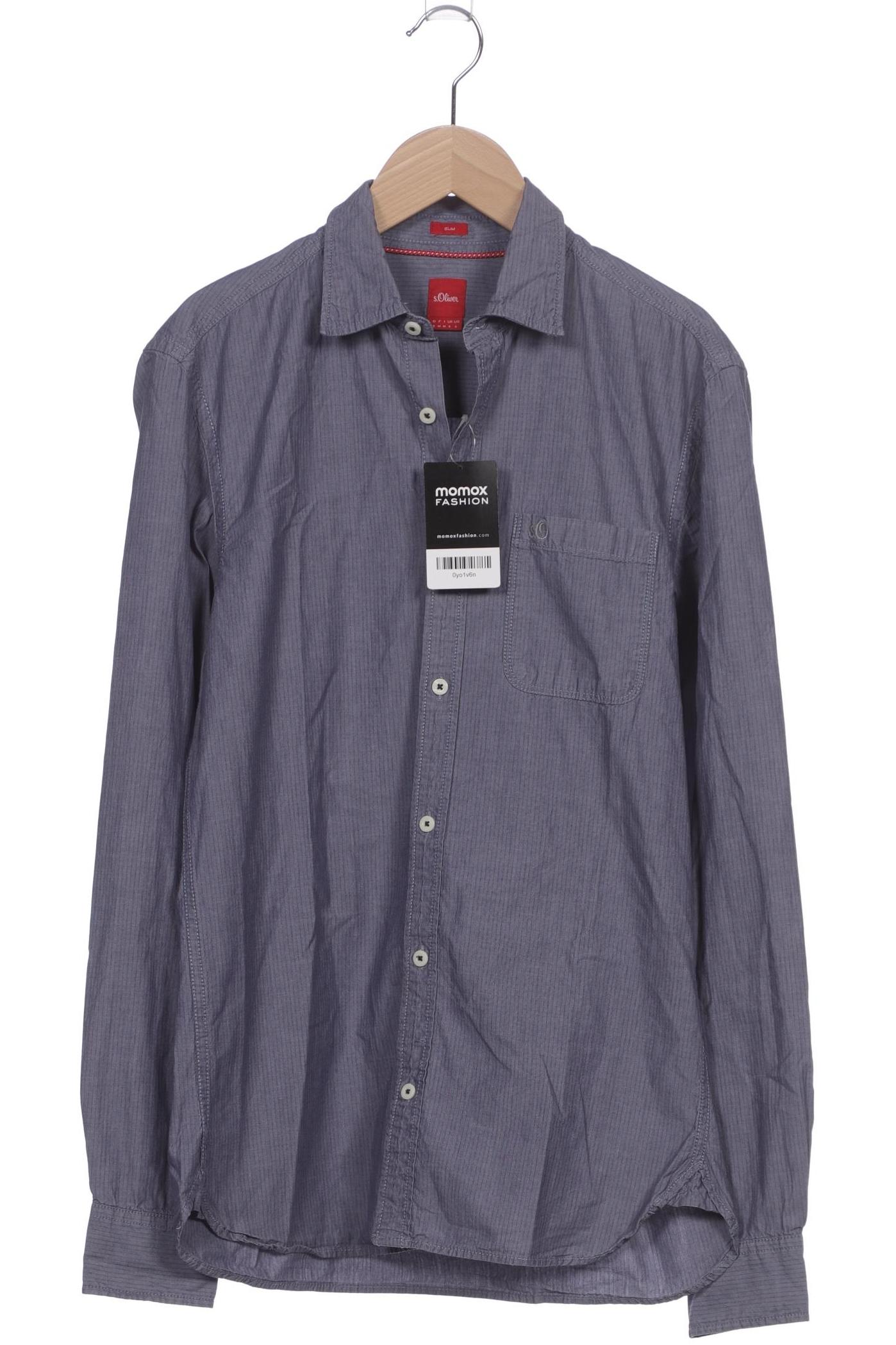 

s.Oliver Herren Hemd, marineblau, Gr. 46