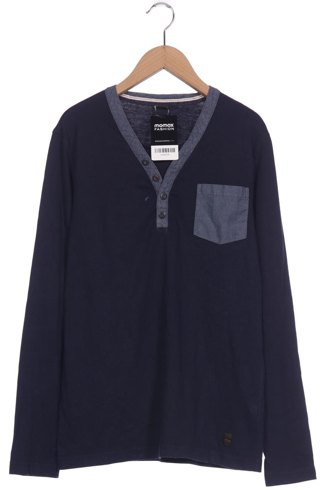 

s.Oliver Herren Langarmshirt, marineblau, Gr. 48