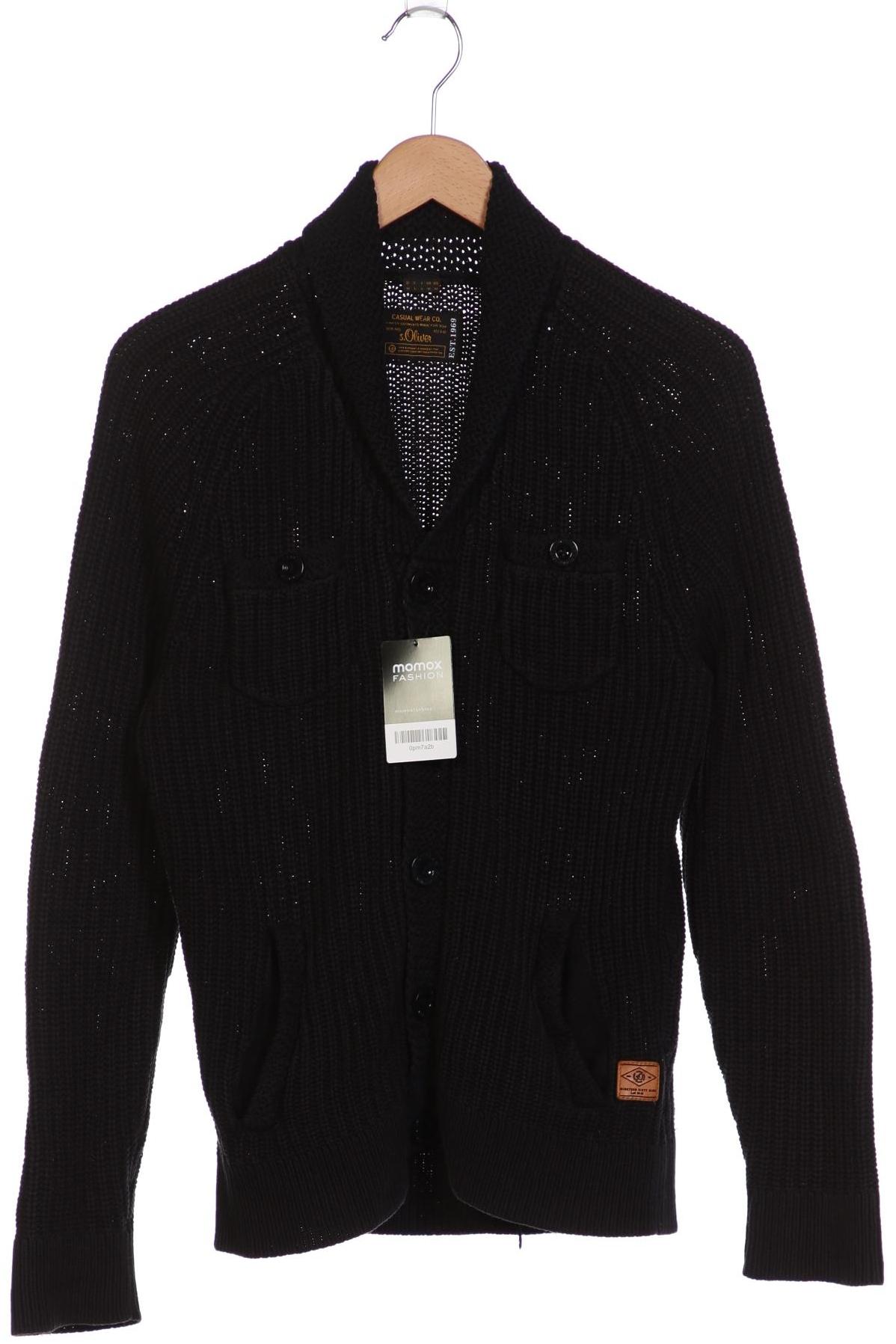 

s.Oliver Herren Strickjacke, schwarz, Gr. 48