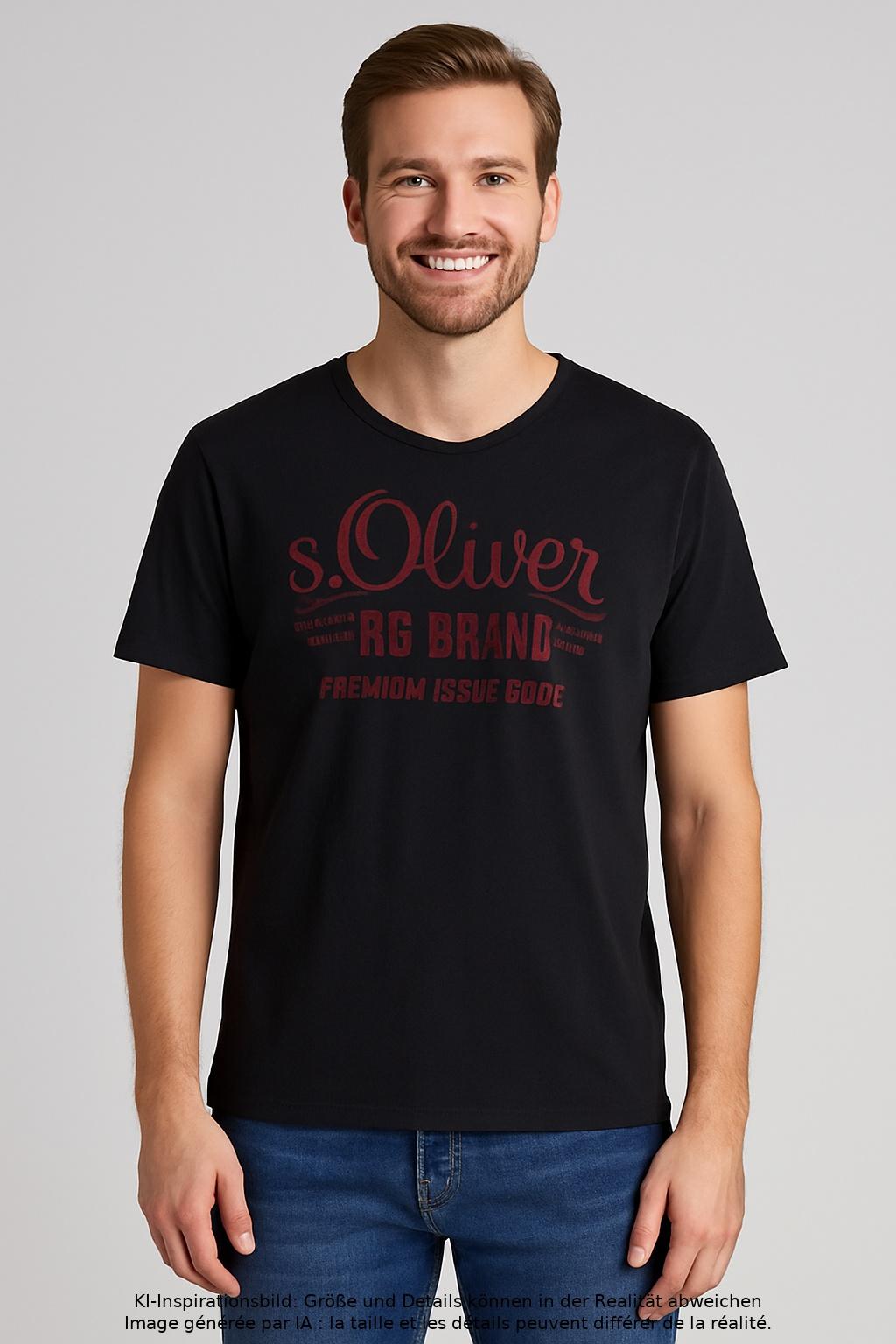 

s.Oliver Herren T-Shirt, marineblau, Gr. 52