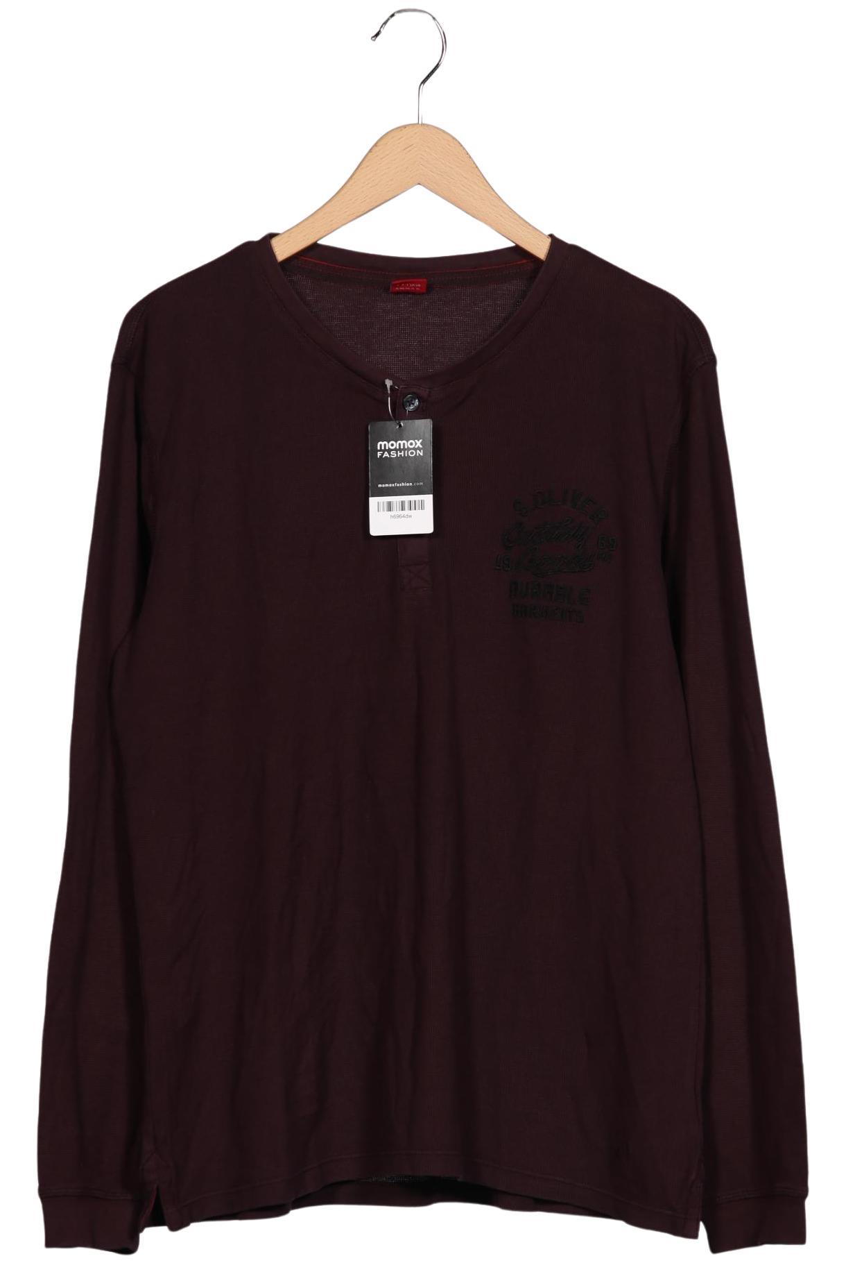 

s.Oliver Herren Langarmshirt, bordeaux, Gr. 54
