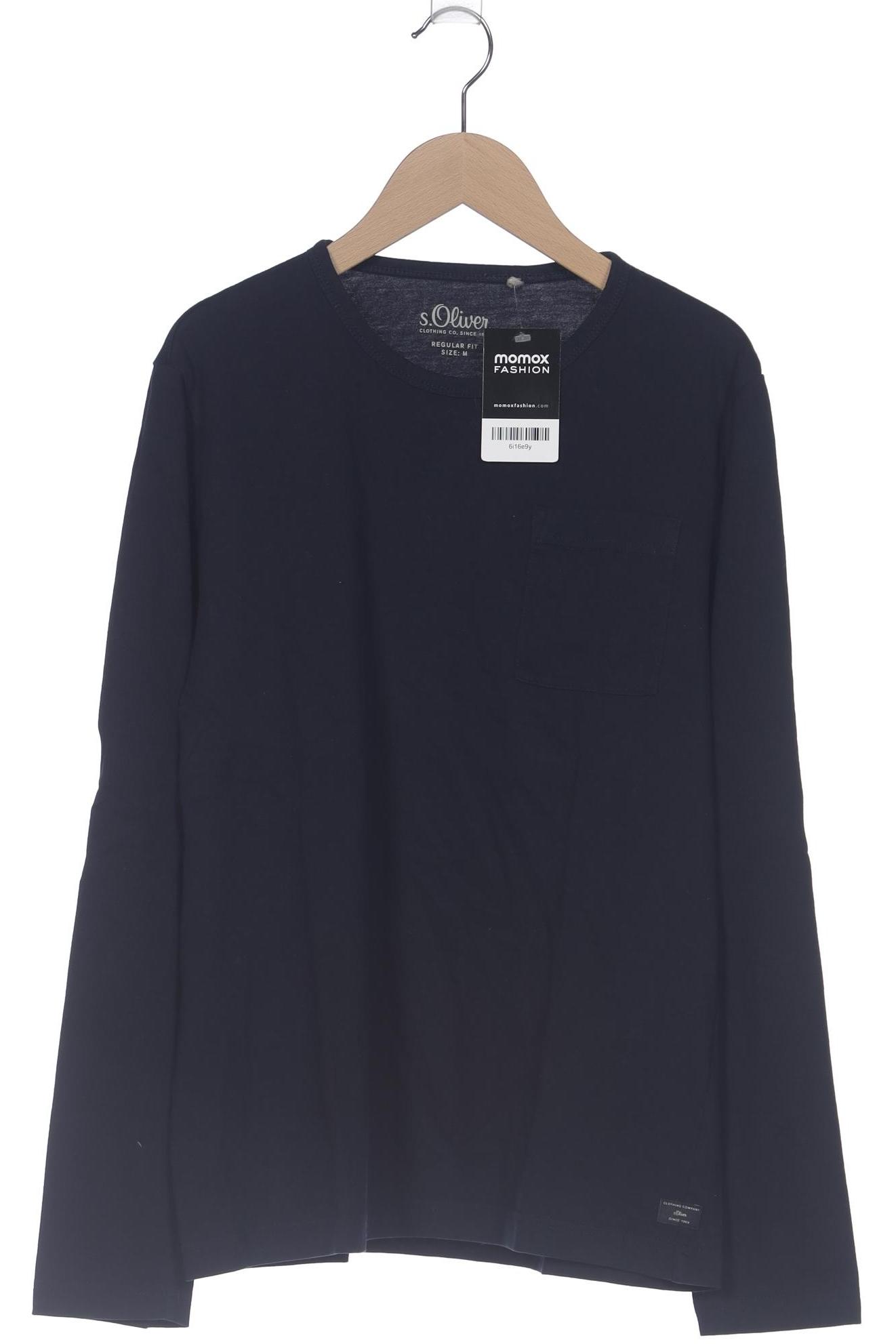 

s.Oliver Herren Langarmshirt, marineblau, Gr. 48