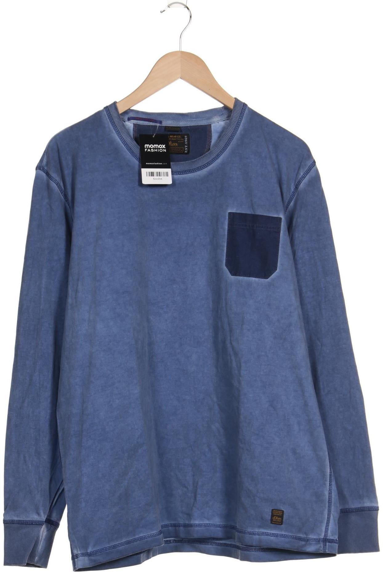 

s.Oliver Herren Langarmshirt, blau, Gr. 56