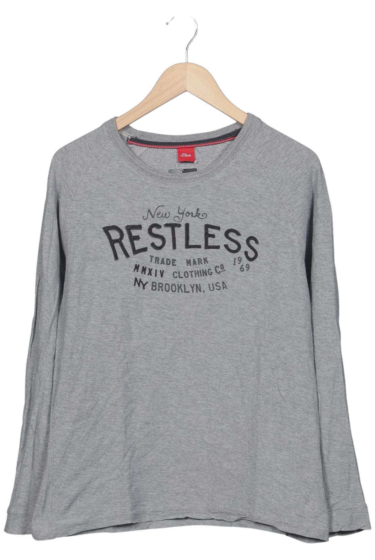 

s.Oliver Herren Langarmshirt, grau, Gr. 48