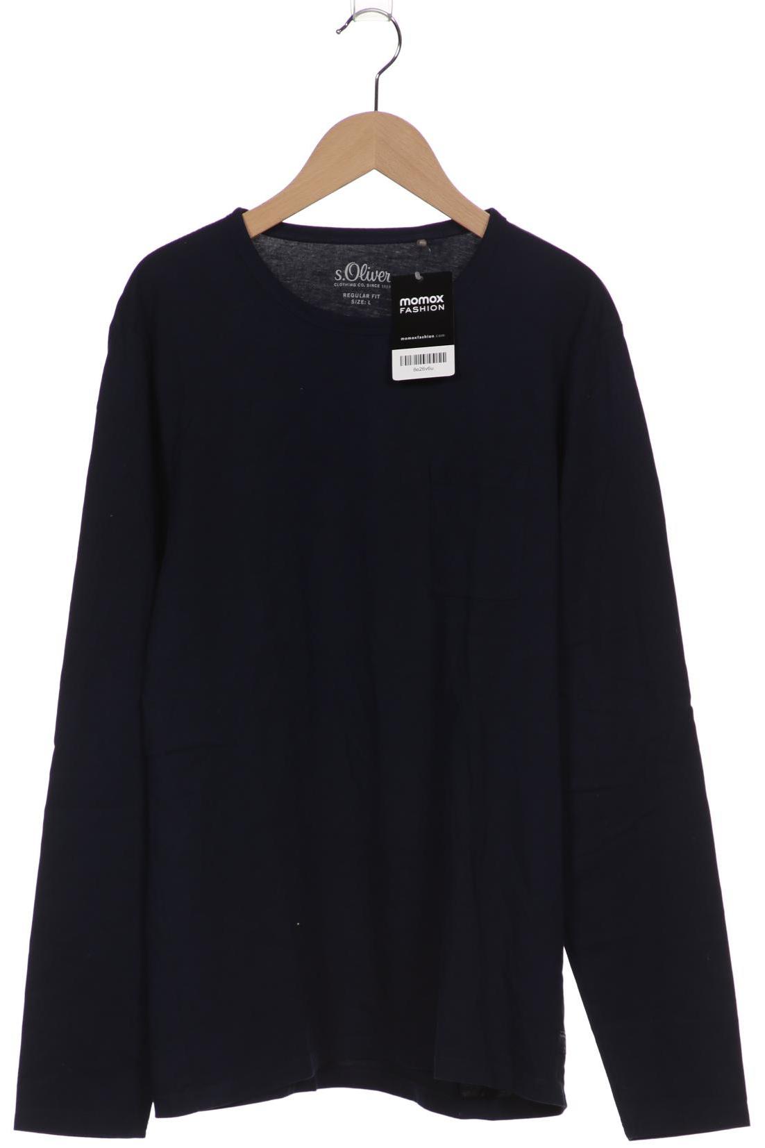 

s.Oliver Herren Langarmshirt, marineblau, Gr. 52