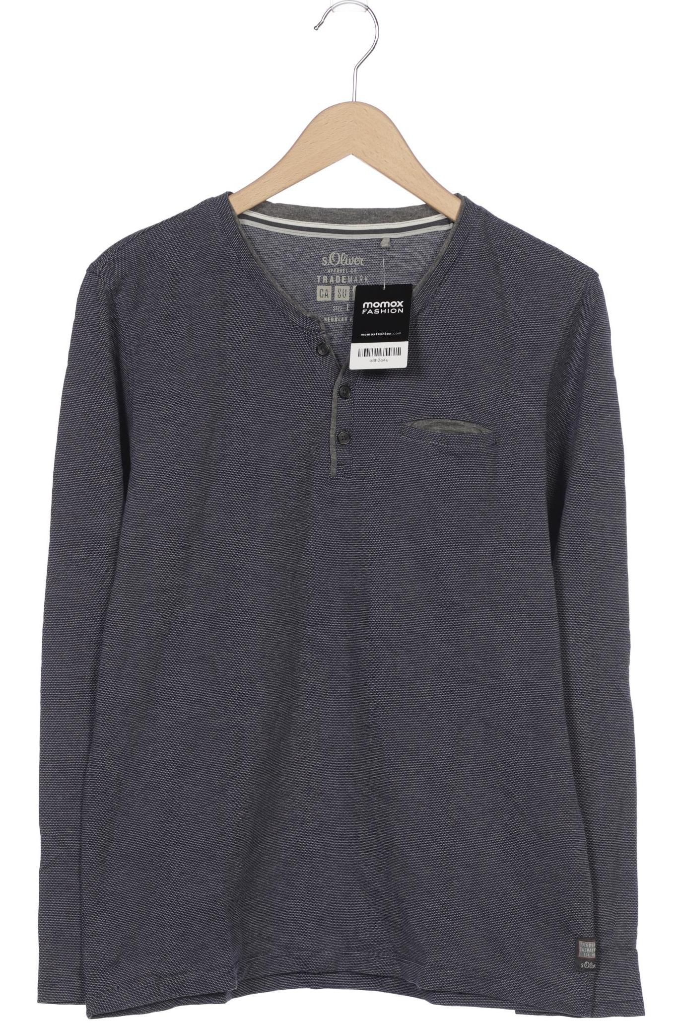 

s.Oliver Herren Langarmshirt, marineblau, Gr. 52