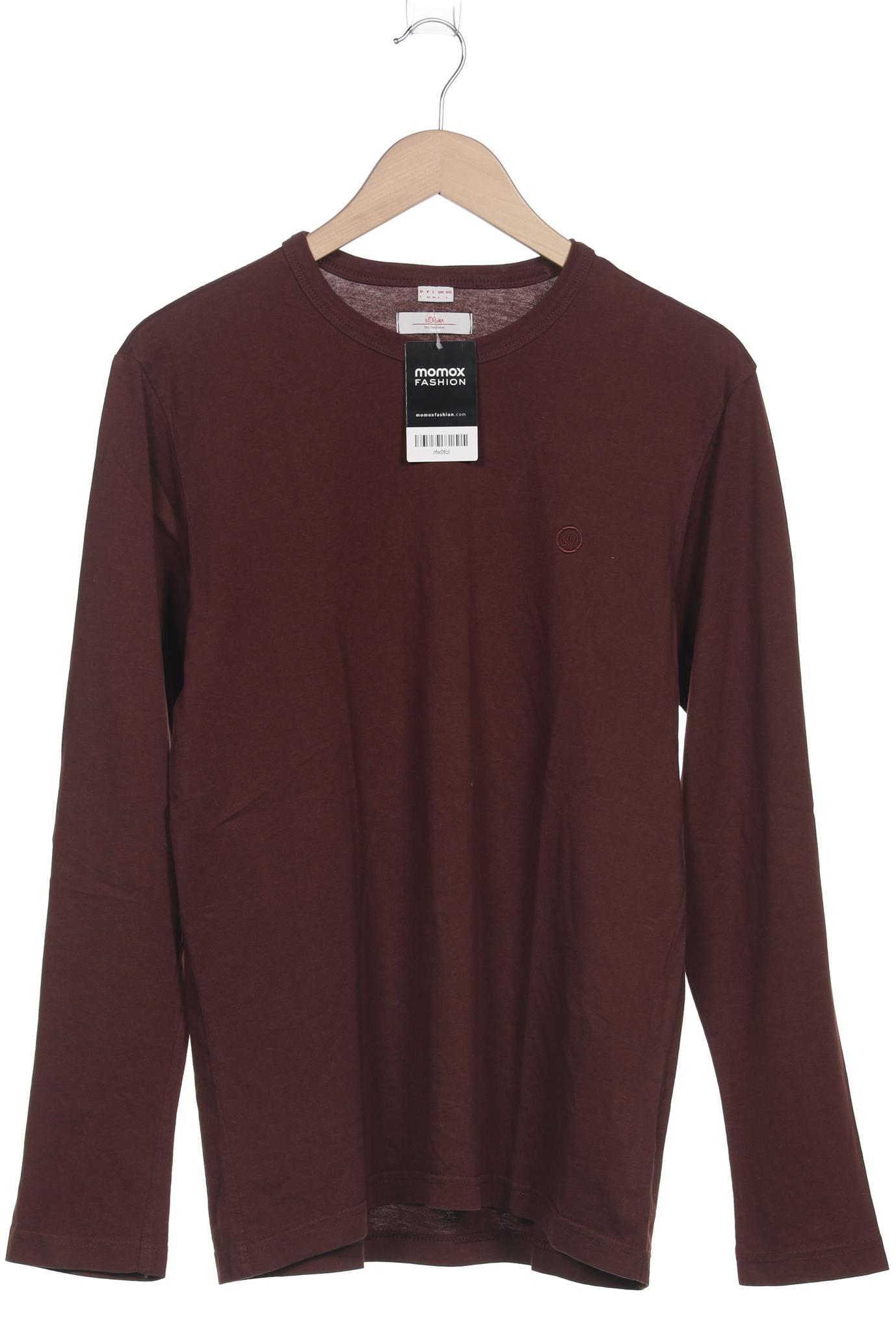 

s.Oliver Herren Langarmshirt, bordeaux, Gr. 52